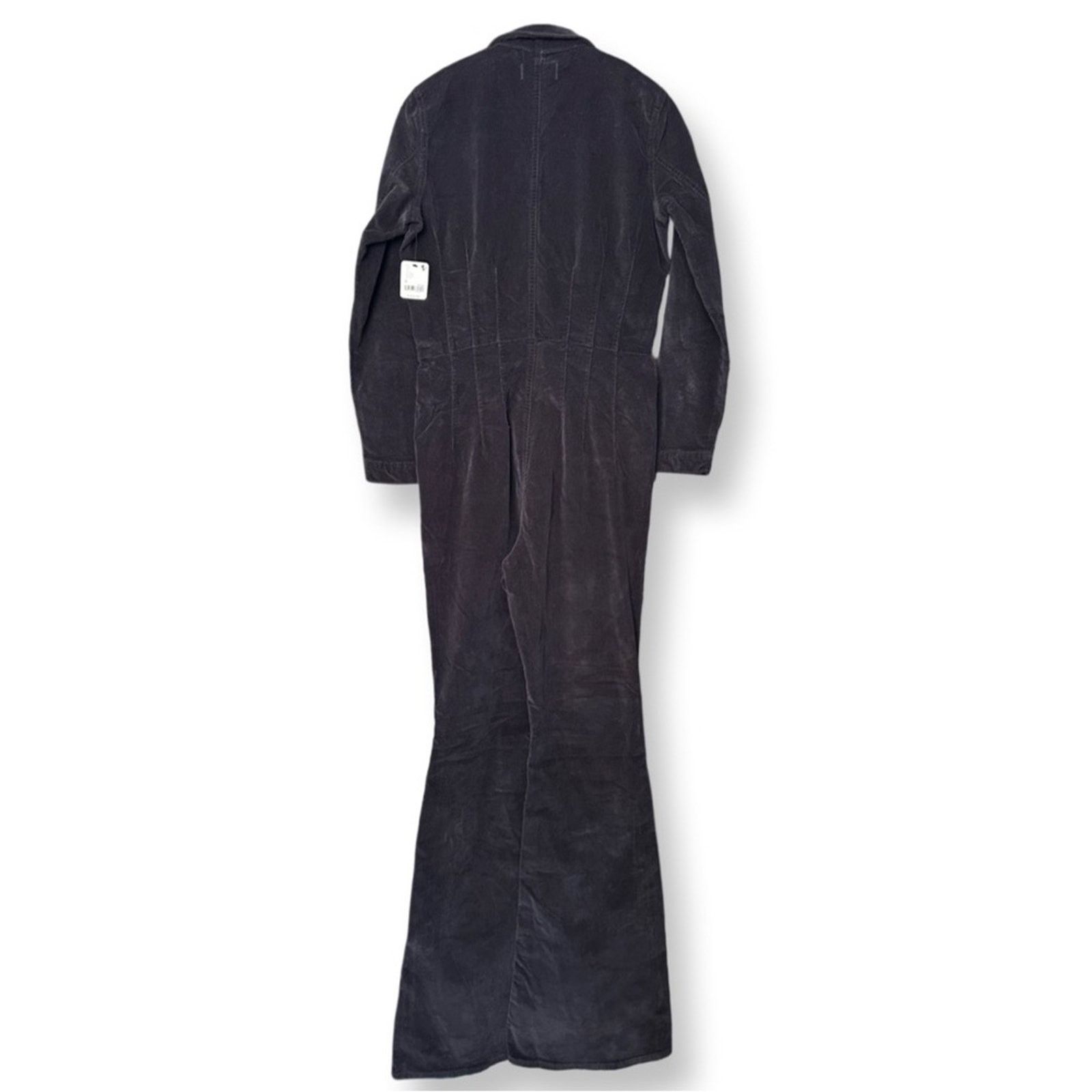 Free People NWT Free People Jayde Cord Black Flare Jumpsuit Size 29" - 4 Thumbnail