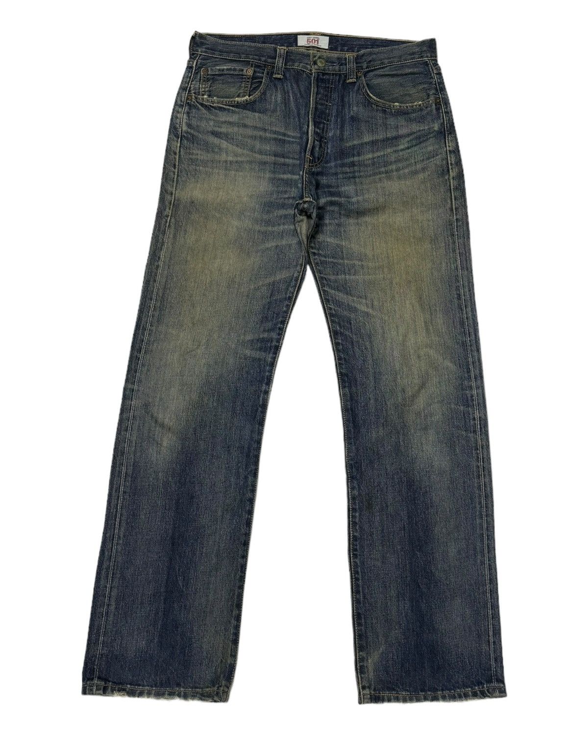 Levi's 🔥VINTAGE LEVIS 501 STRAIGHT LEG BUTTON FLY DENIM JEANS Size US 33 - 3 Thumbnail