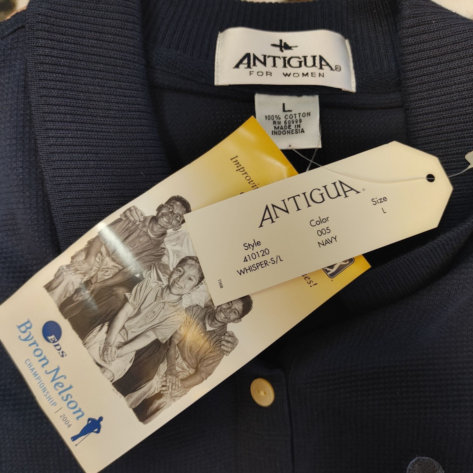 Antigua NWT Antigua Women EDS Byron Nelson Championship Navy Blue Sl Size L / US 10 / IT 46 - 4 Thumbnail