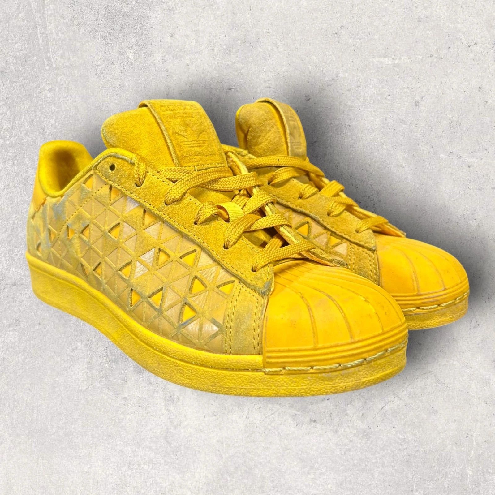Adidas Adidas Sneakers Shoes Size 4 Superstar J Gold Yellow Suede S Size US 5 / EU 37 - 1 Thumbnail