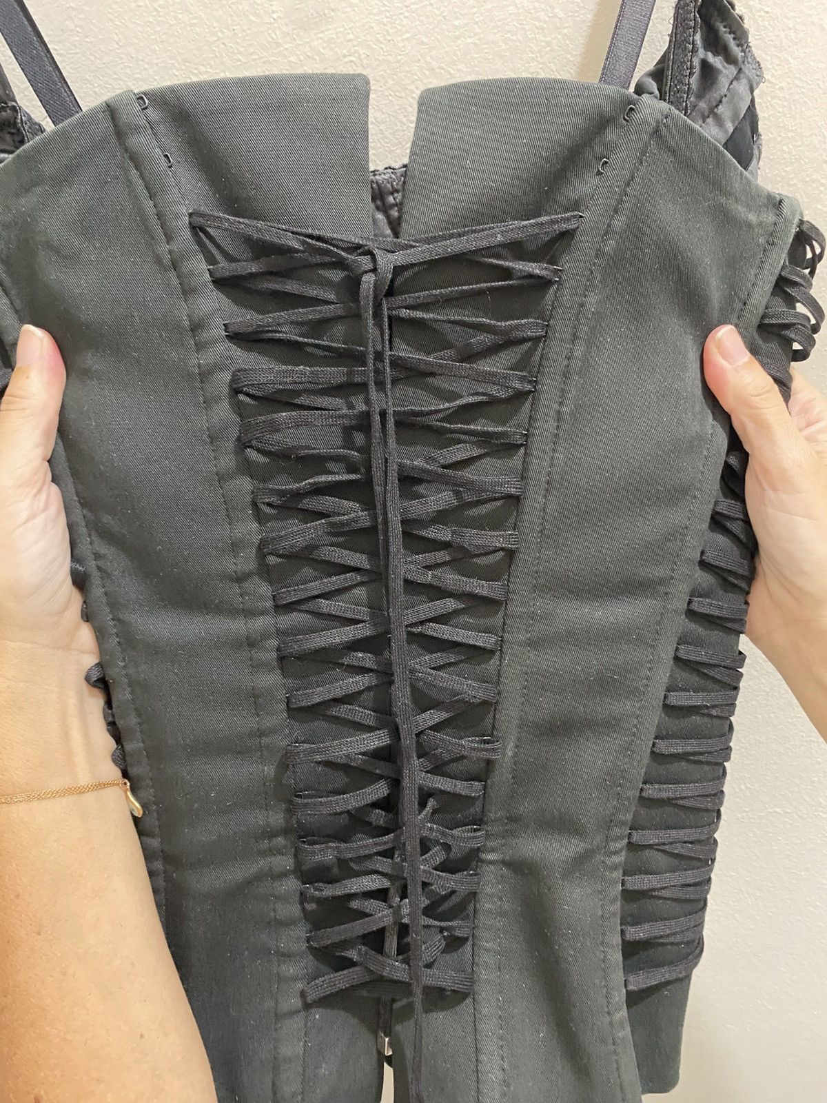Dolce & Gabbana DOLCE & GABBANA BLACK COTTON CORSET Size M / US 6-8 / IT 42-44 - 4 Thumbnail