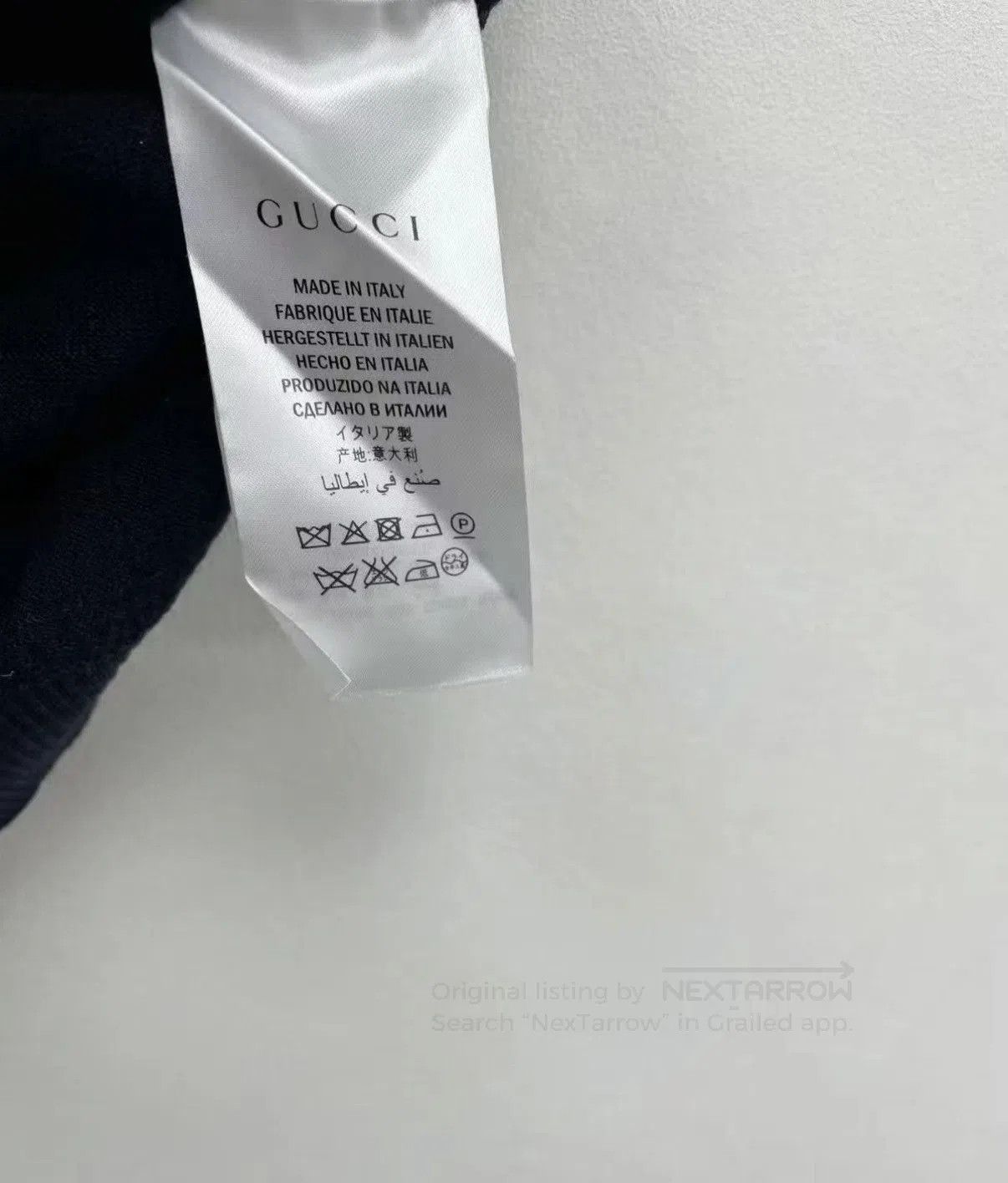 Gucci Blue Knit Sweater with Red Pattern - Size M. Size US M / EU 48-50 / 2 - 5 Thumbnail