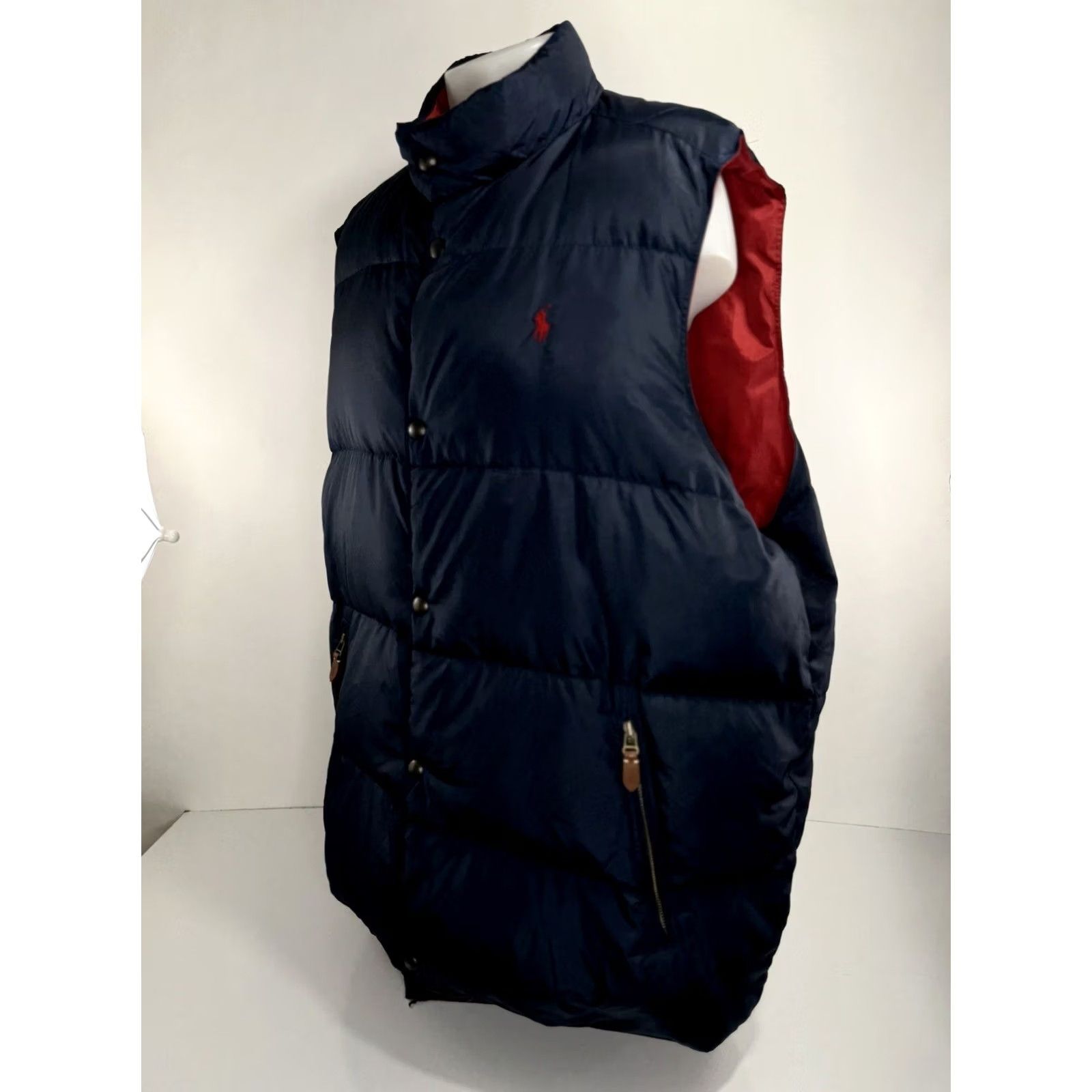 Ralph Lauren POLO RALPH LAUREN DOWN FEATHERS Insulated 3XL TALL Mens Reversible Puffer Vest Polo Ralph Lauren Vest Mens 3XL Reversible Down Feathers Blue Red Size US XXL / EU 58 / 5 - 2 Thumbnail