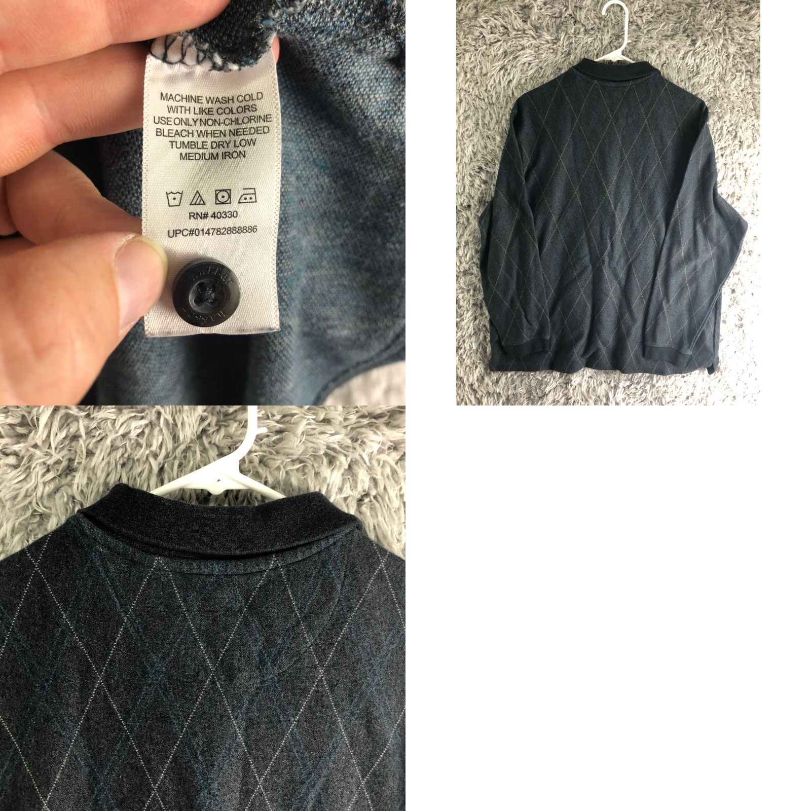 Haggar Haggar Mens XL Long Sleeve Black Pullover Sweatshirt Sweatshirt Pullover Hooded Pockets Cream? Size US XL / EU 56 / 4 - 8 Thumbnail