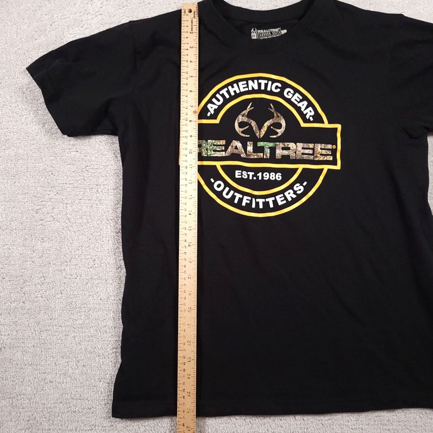 Realtree VINTAGE Realtree by Staghorn Creek Graphic T-Shirt Mens Large Black Logo Shirt Mens L Black Logo Size US L / EU 52-54 / 3 - 7 Thumbnail