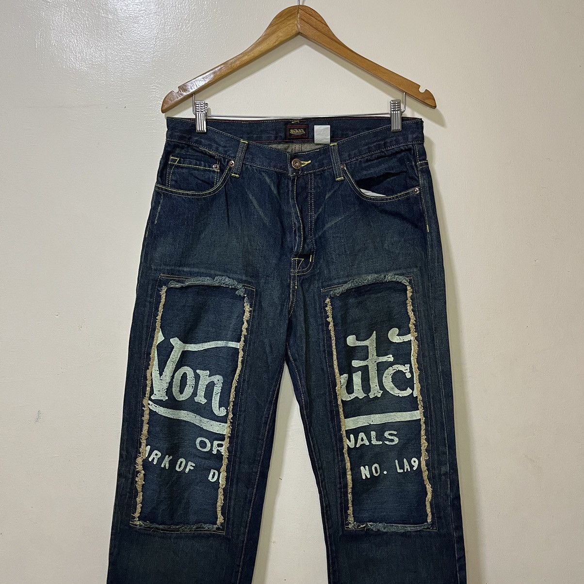 Von Dutch Y2K Von Dutch Logo Patchwork Design Denim Baggy Pants Size US 32 / EU 48 - 11 Thumbnail