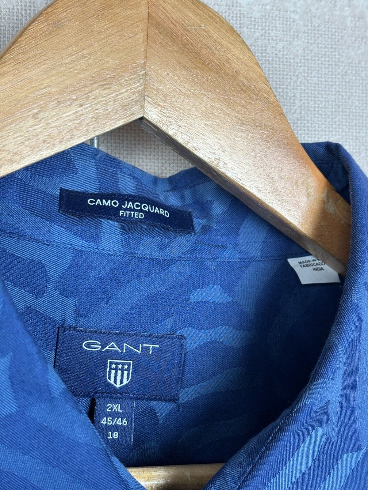Gant Gant Camo Jacquard Long Sleeve Shirt Button Up Size US XXL / EU 58 / 5 - 5 Thumbnail