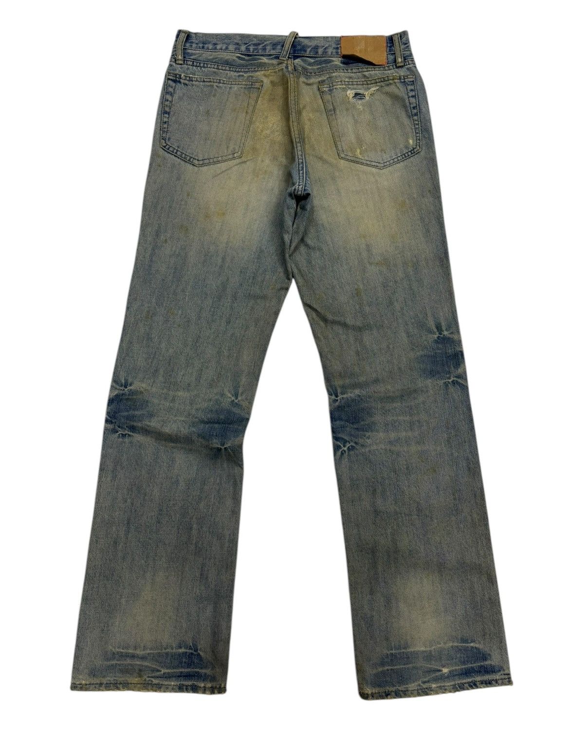 Hysteric Glamour × If Six Was Nine × Le Grande Bleu (L.G.B.) BAGGY JEANS COMME CA COMMUNE PATCHWORK RIPPED DENIM JEANS Size US 32 / EU 48 - 8 Thumbnail