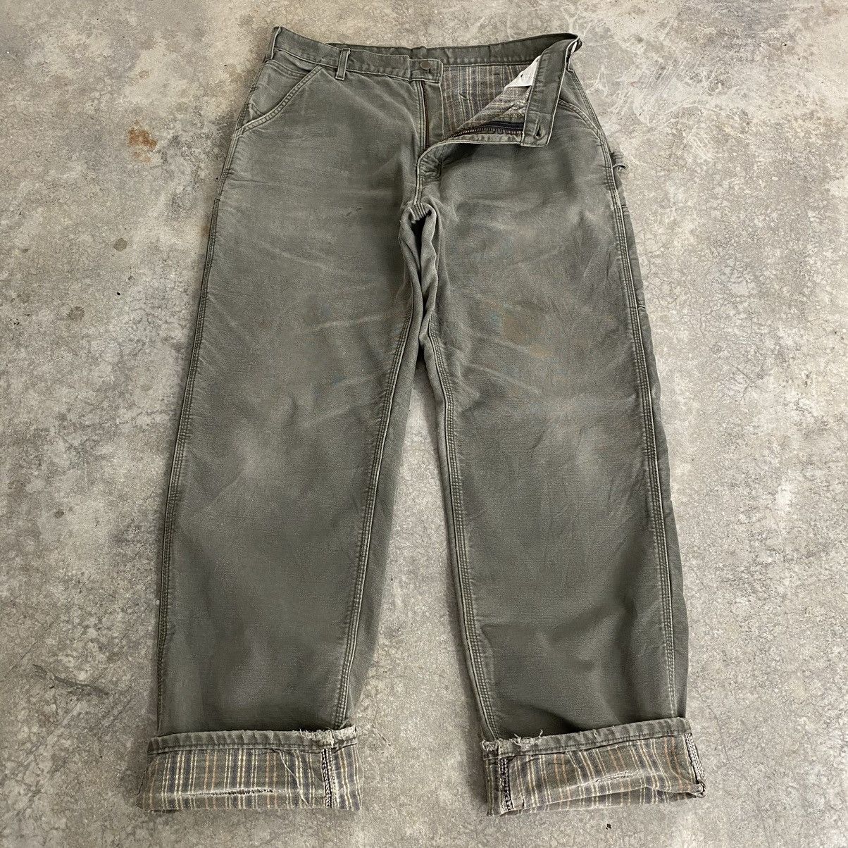 Carhartt Vintage Carhartt Blanket Lined Faded Carpenter Work Pants Size US 36 / EU 52 - 3 Thumbnail