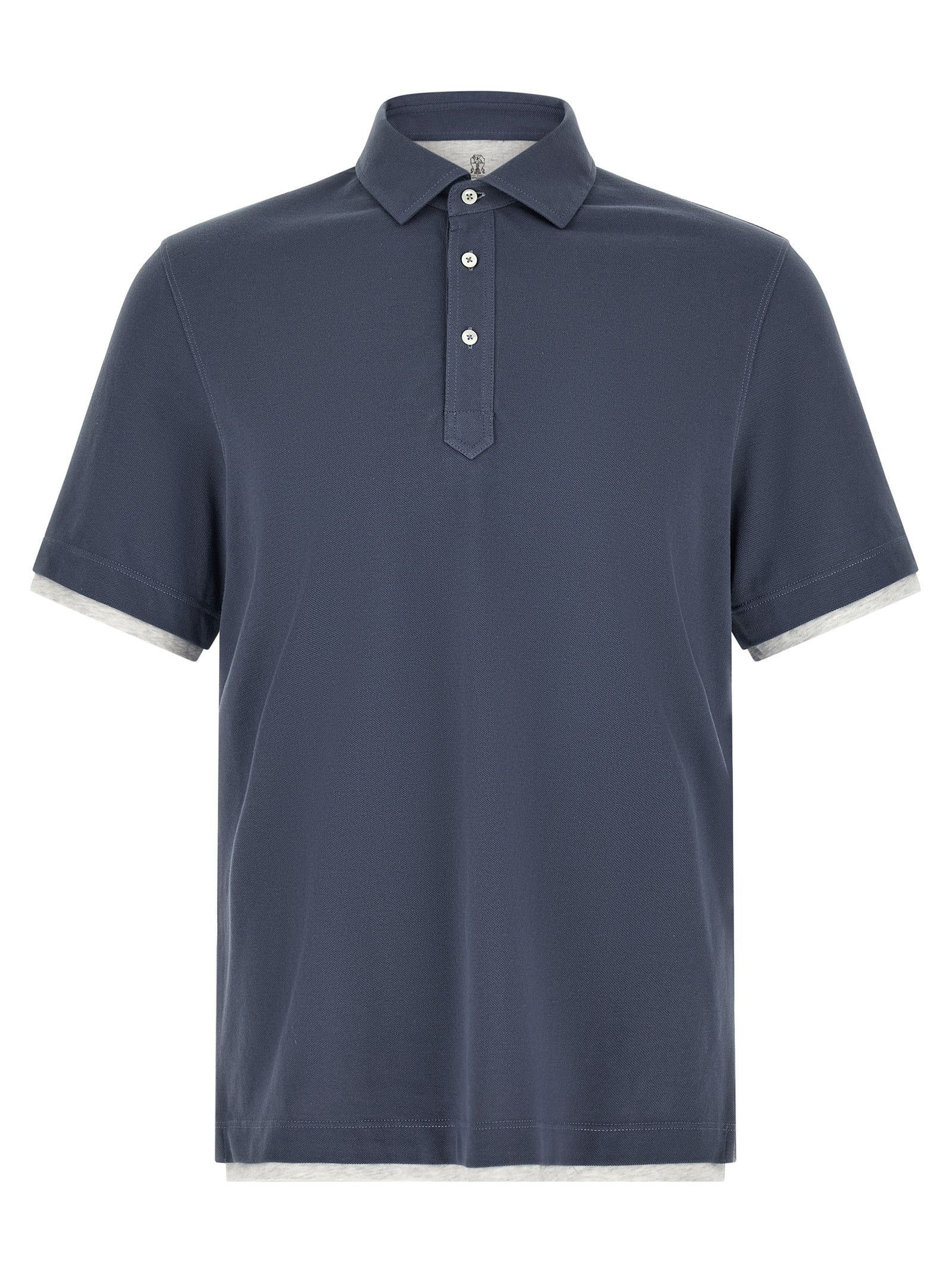 Brunello Cucinelli Double Layer Polo Shirt Size US S / EU 44-46 / 1 - 1 Thumbnail