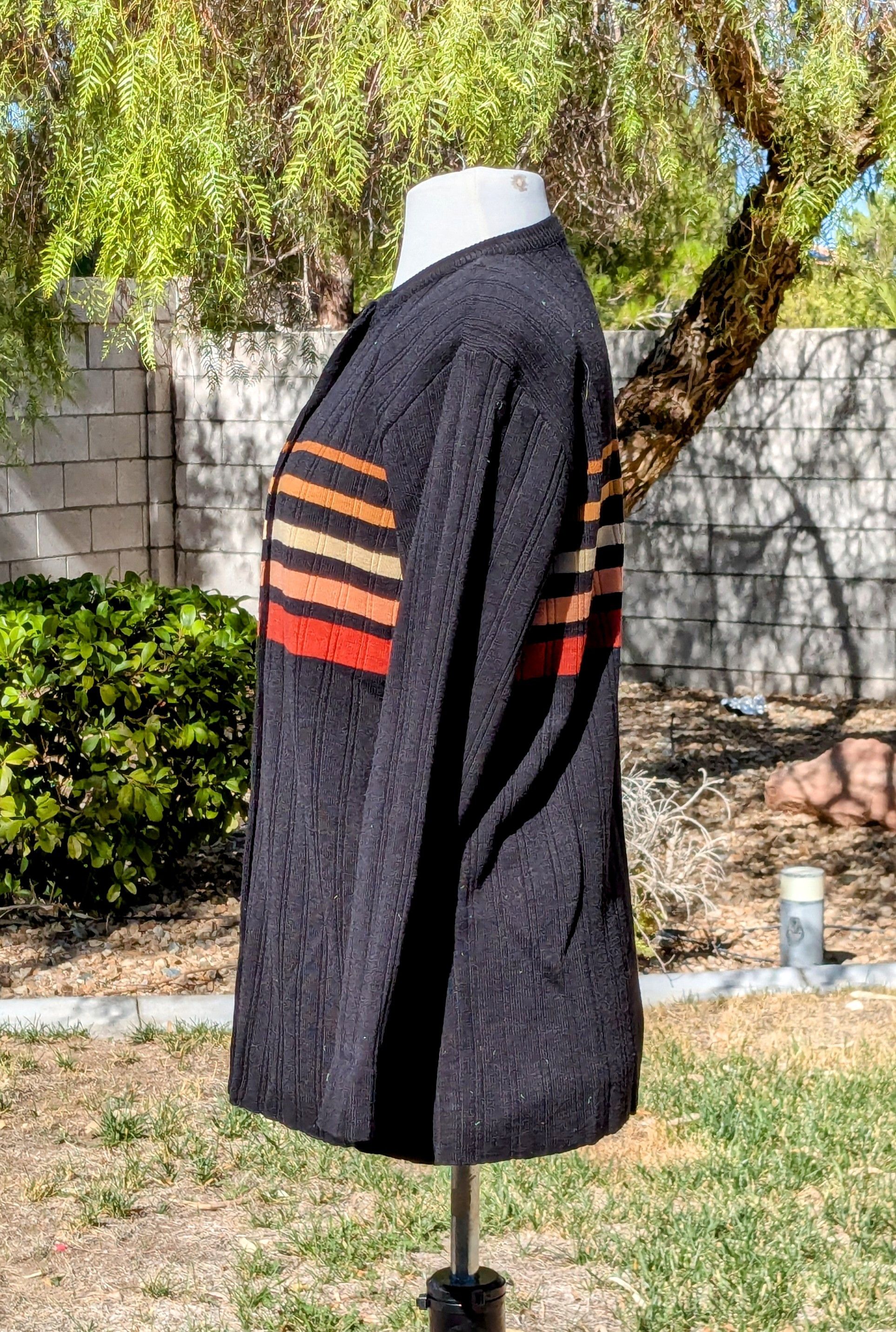 Other VTG Adolfo Striped Lamb's Wool/Acrylic Cardigan Sweater Size S / US 4 / IT 40 - 3 Thumbnail