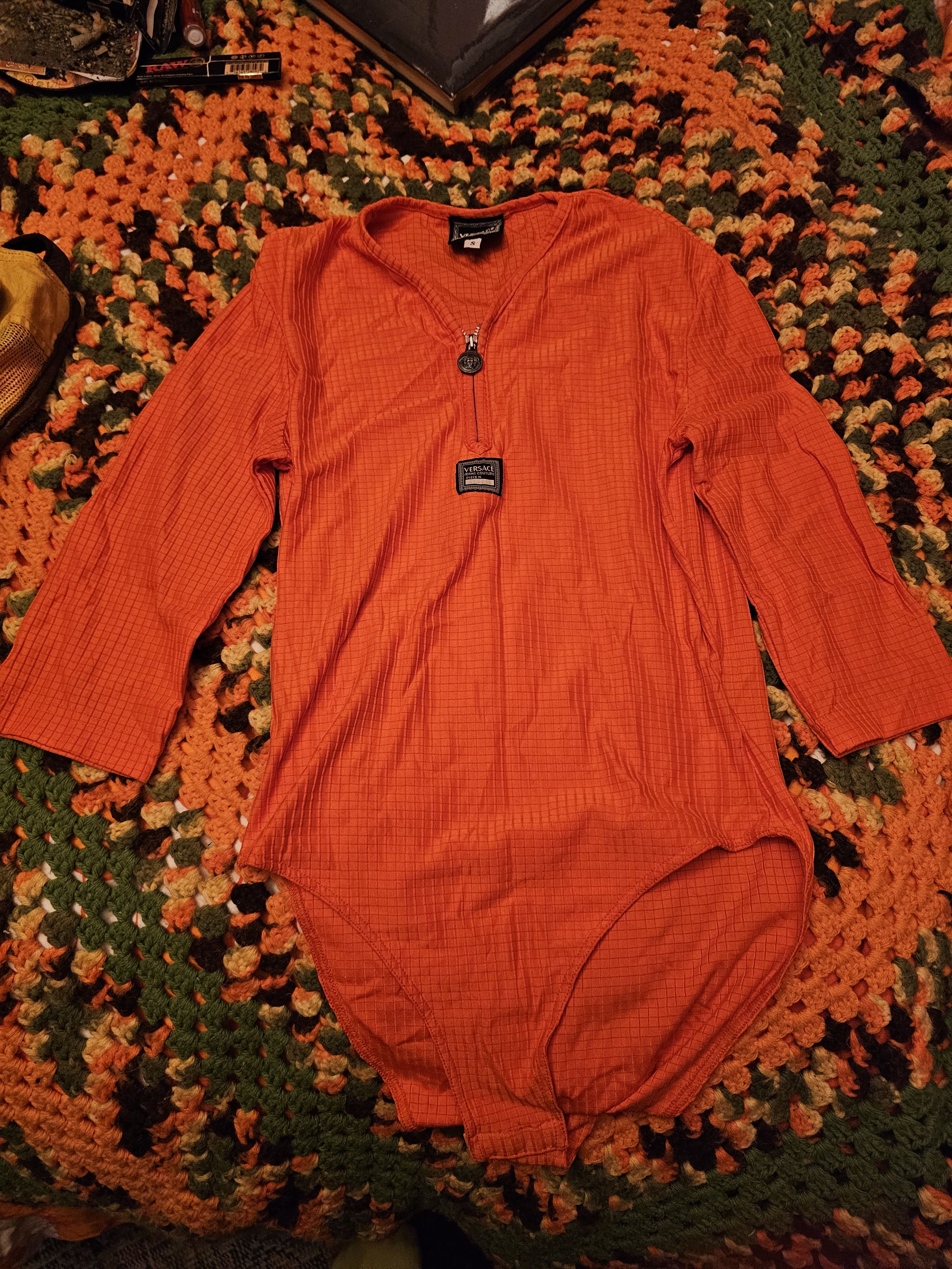 Versace Jeans Couture orange versace bodysuit Size S / US 4 / IT 40 - 1 Thumbnail