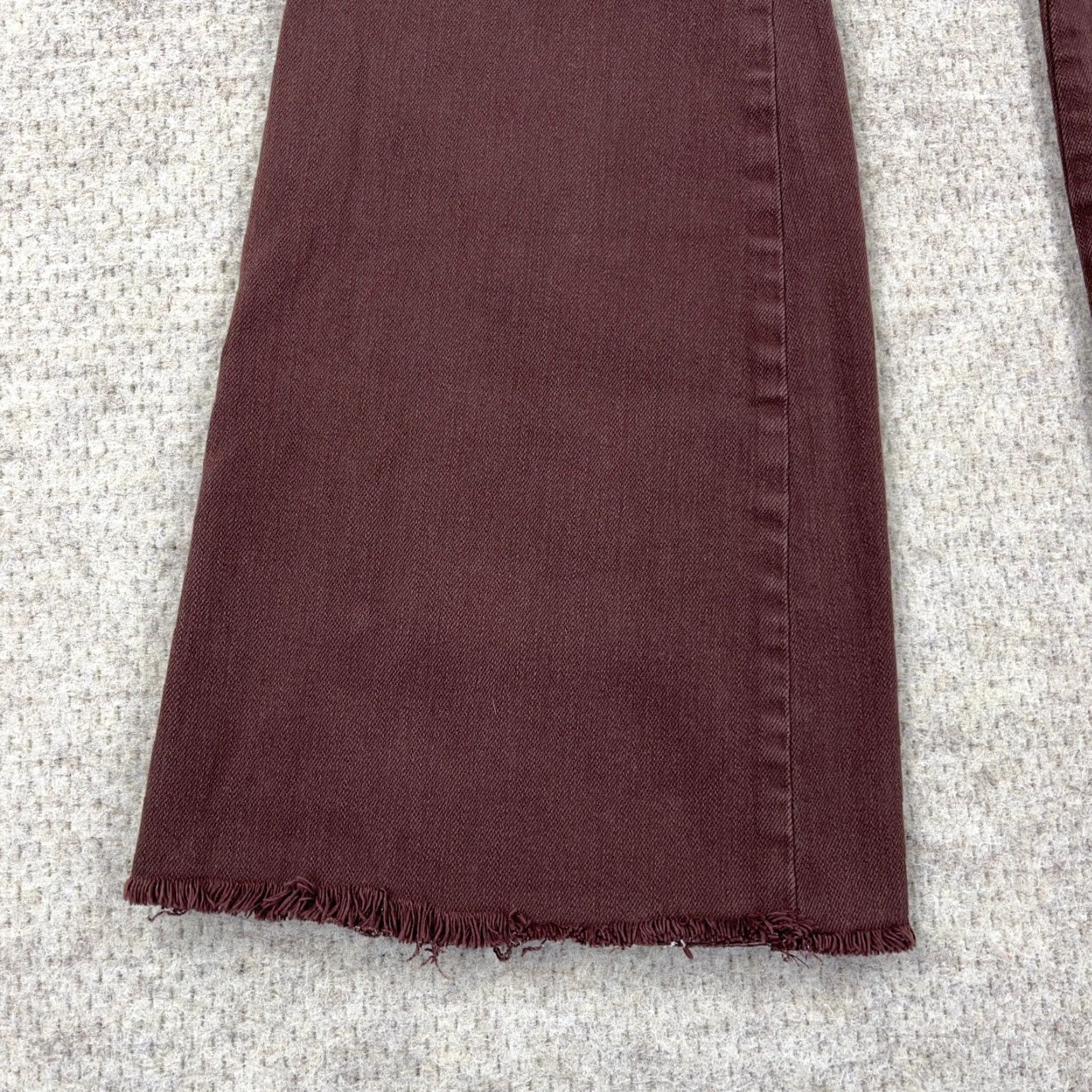 Vintage Judy Blue Jeans Women 5 27 Brown Flared High Rise Western Boho Bellbottom Distressed Stretch Denim Jeans Womens Size 27" / US 4 / IT 40 - 6 Thumbnail