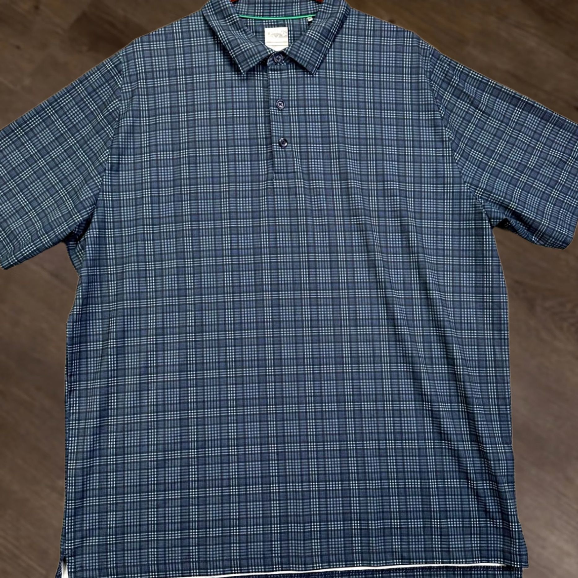 Callaway Callaway Golf Polo Shirt Mens XL Blue Plaid Short Sleeve Opti-Dri Rugby Stretch Size US XL / EU 56 / 4 - 1 Thumbnail