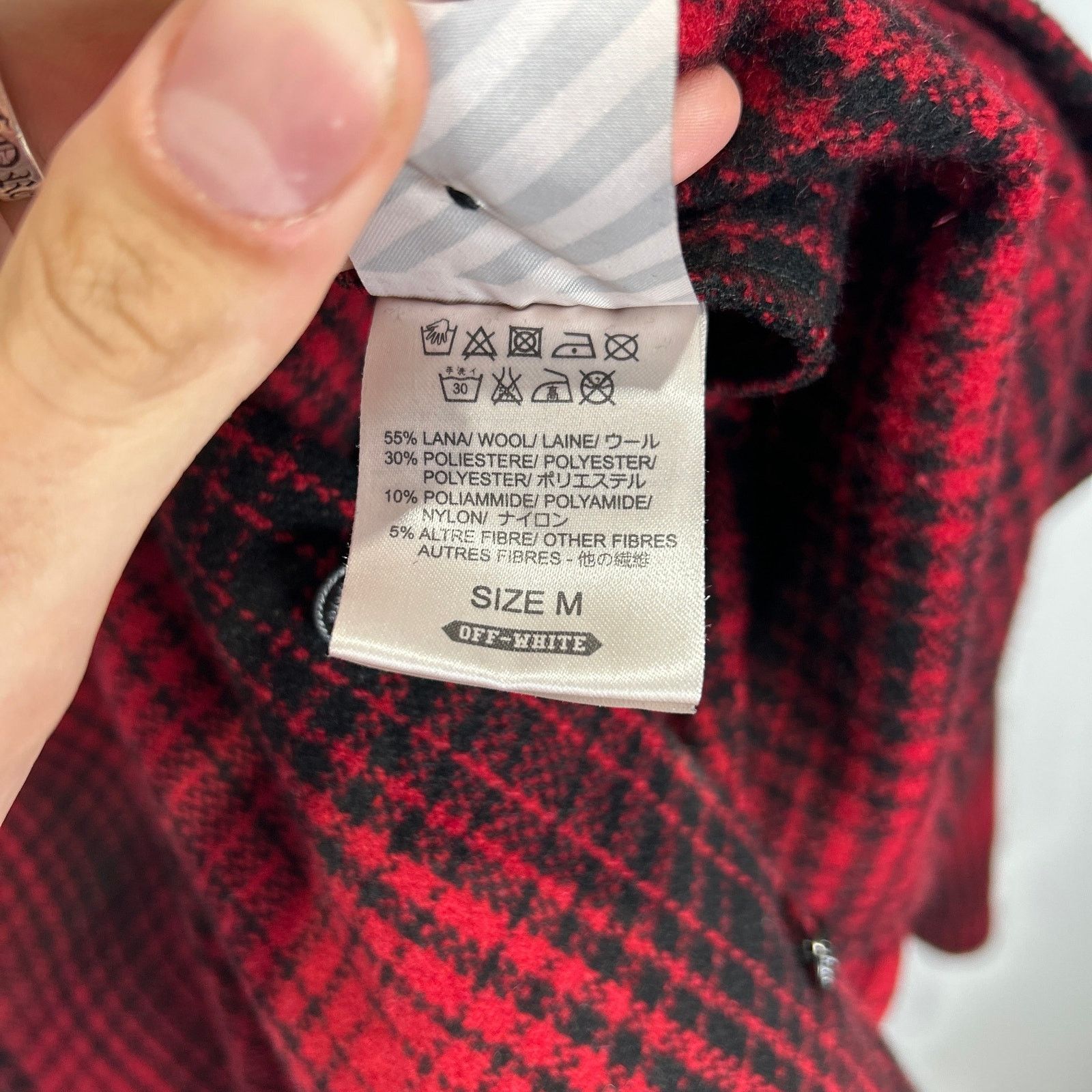 Off-White Off-White Red Tartan Check Flannel Size M Size US M / EU 48-50 / 2 - 5 Thumbnail