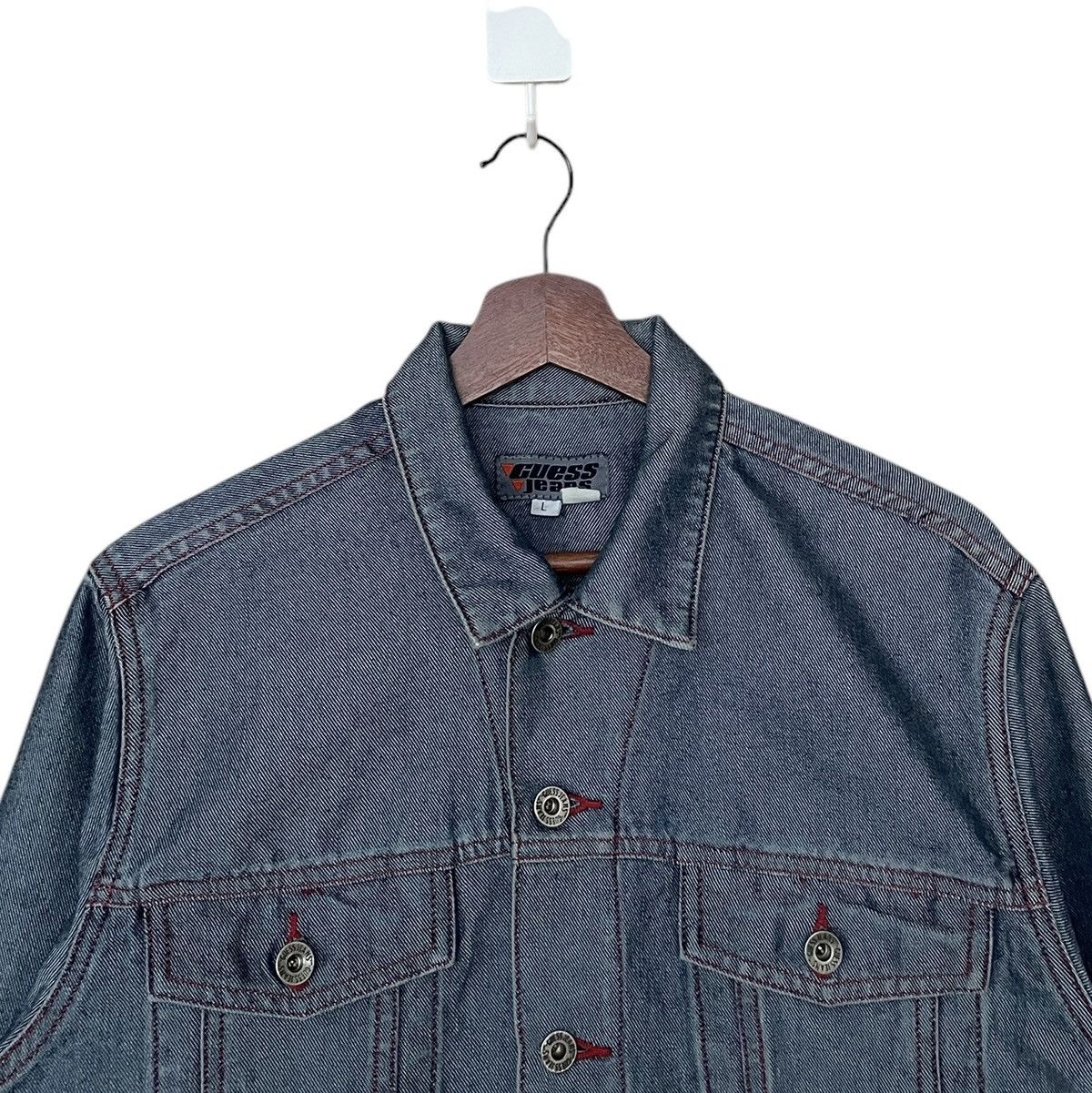 Guess × Vintage Vintage Brand Guess Made In Usa Waxed Denim Jacket 1990s Size US L / EU 52-54 / 3 - 7 Thumbnail