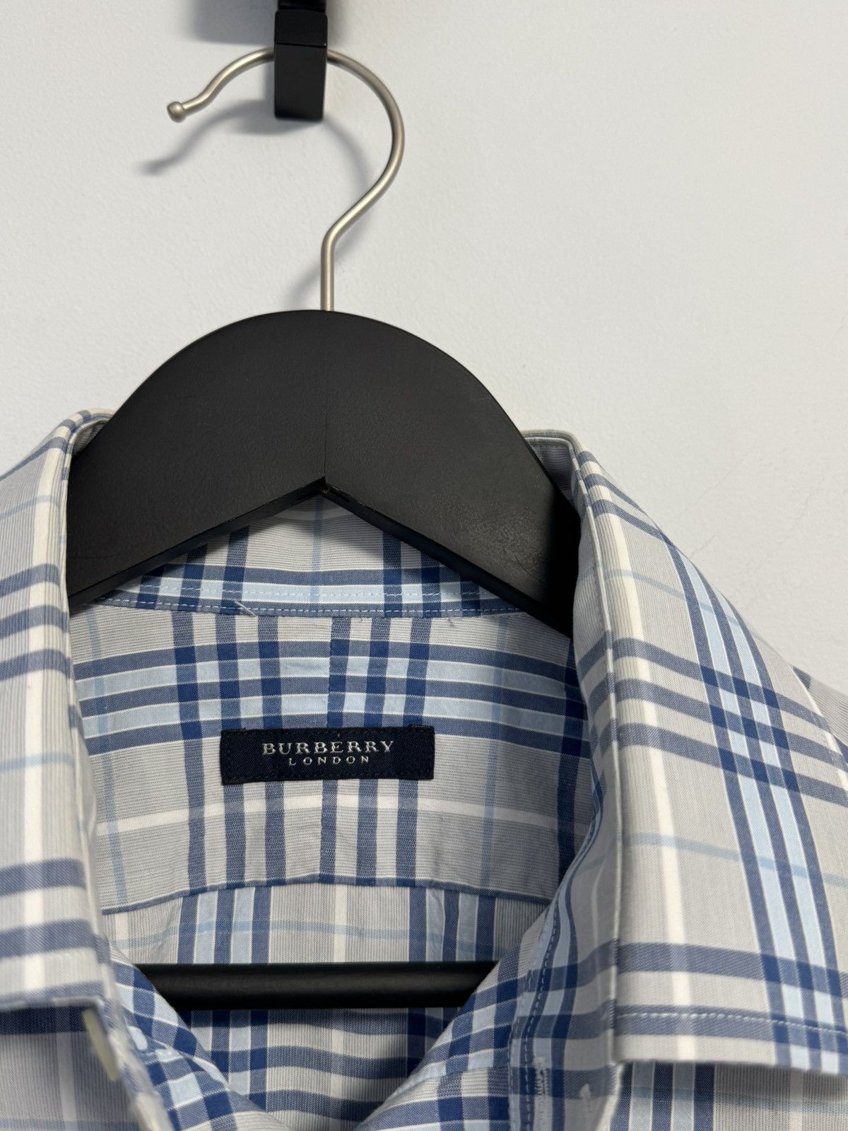 Burberry Vintage Burberry Nova Check Long Sleeve Blue Shirt Size US L / EU 52-54 / 3 - 10 Thumbnail