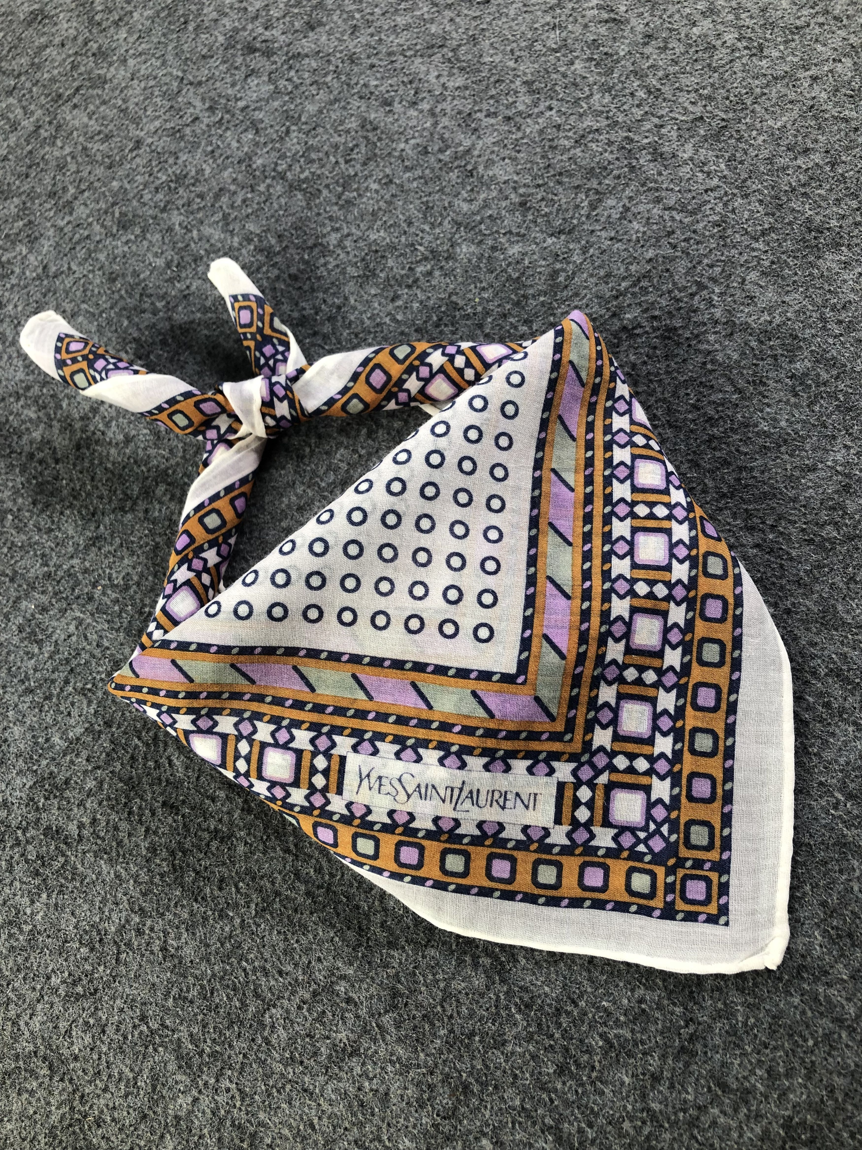 Vintage × Yves Saint Laurent Yves Saint Laurent Handkerchief / Bandana / Neckerchief Size ONE SIZE - 1 Thumbnail