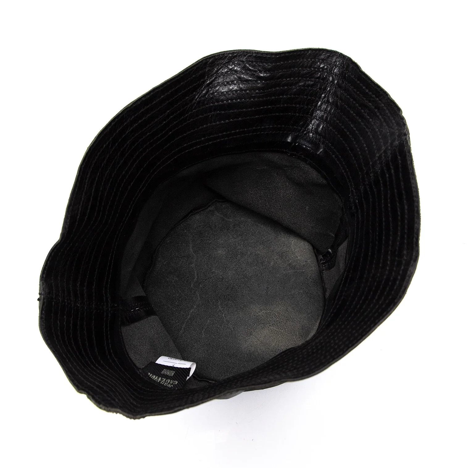 Jean Paul Gaultier Black Cow Leather Bucket Hat Size F Size ONE SIZE - 9 Thumbnail