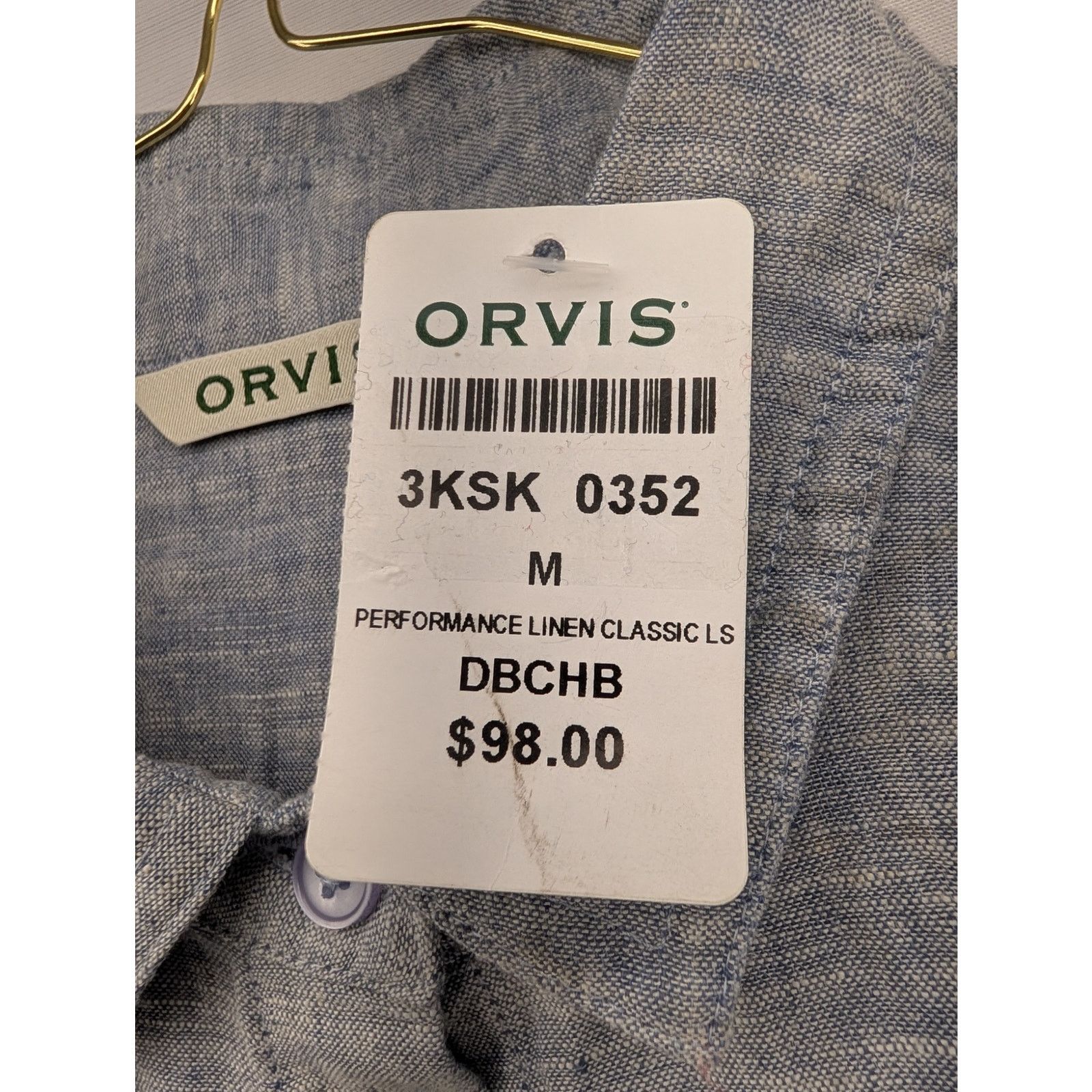 Orvis NWT Orvis Men's Performance Linen Classic Long Sleeve Shirt Size US M / EU 48-50 / 2 - 3 Thumbnail