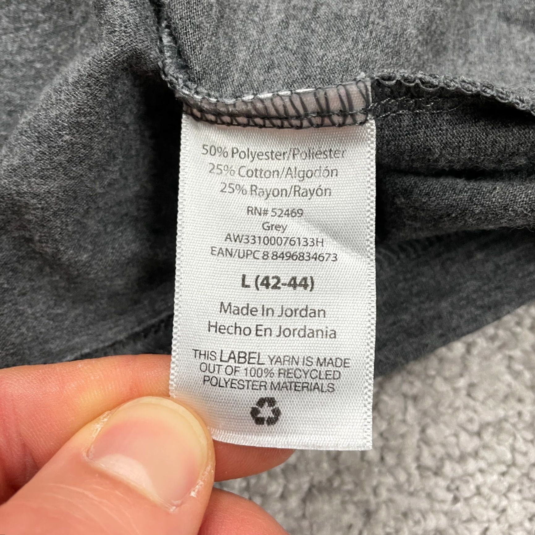 Athletic Works Athletic Works Driworks Basic Tee T-Shirt Mens Large Gray Long Sleeve Active Top Era Classic Sports Shirt Men? Size US L / EU 52-54 / 3 - 6 Thumbnail
