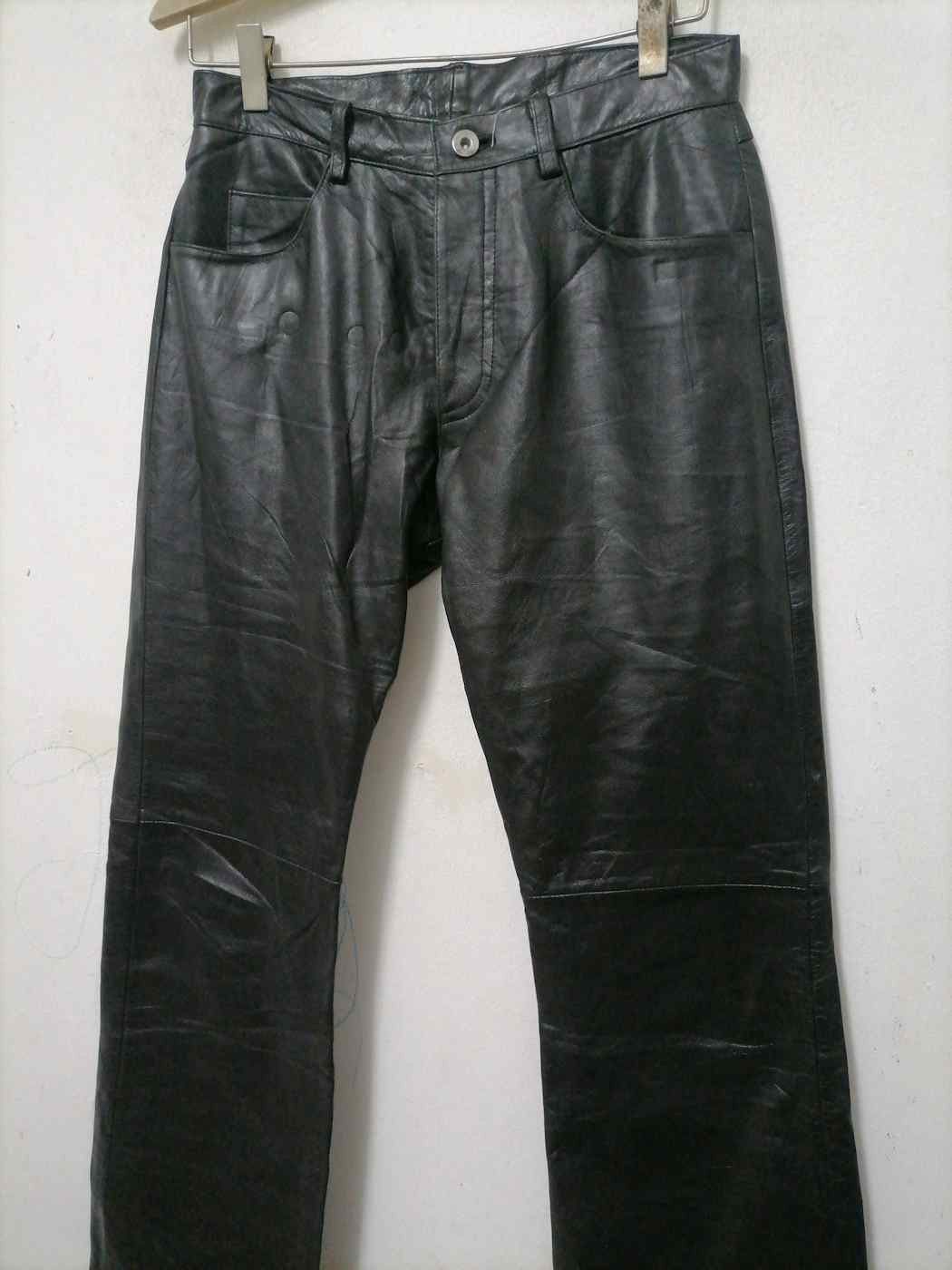 14th Addiction × KMRii × Le Grande Bleu (L.G.B.) Japanese Brand Morgan Homme cowhide leather pants Size US 28 / EU 44 - 2 Thumbnail