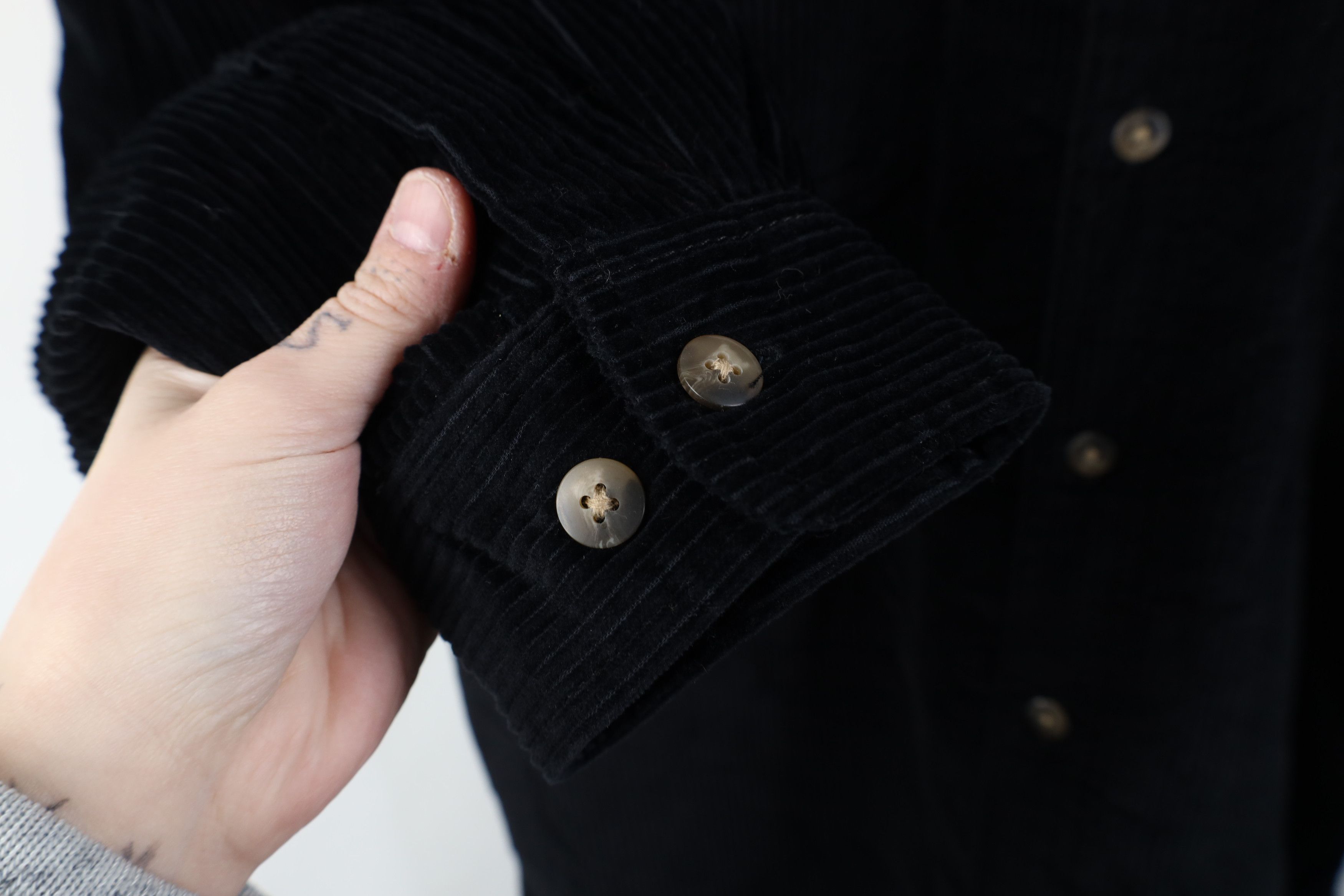 Vintage Vintage 90s Y2K Streetwear Button Shirt Jacket Black Size US L / EU 52-54 / 3 - 6 Thumbnail
