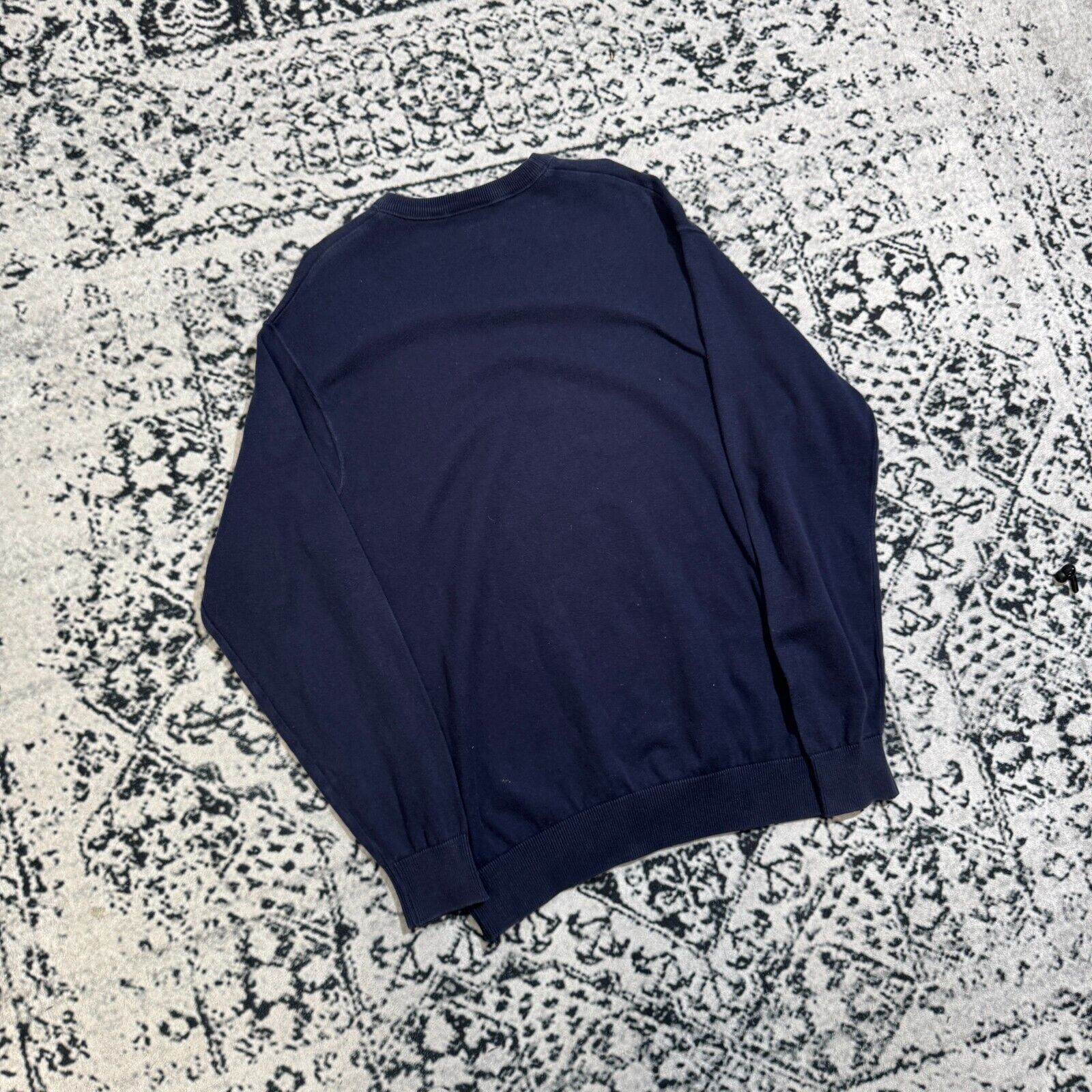 Lacoste × Vintage Vintage Lacoste Unisex Navy Blue Cotton Sweater Size L Size US L / EU 52-54 / 3 - 14 Thumbnail