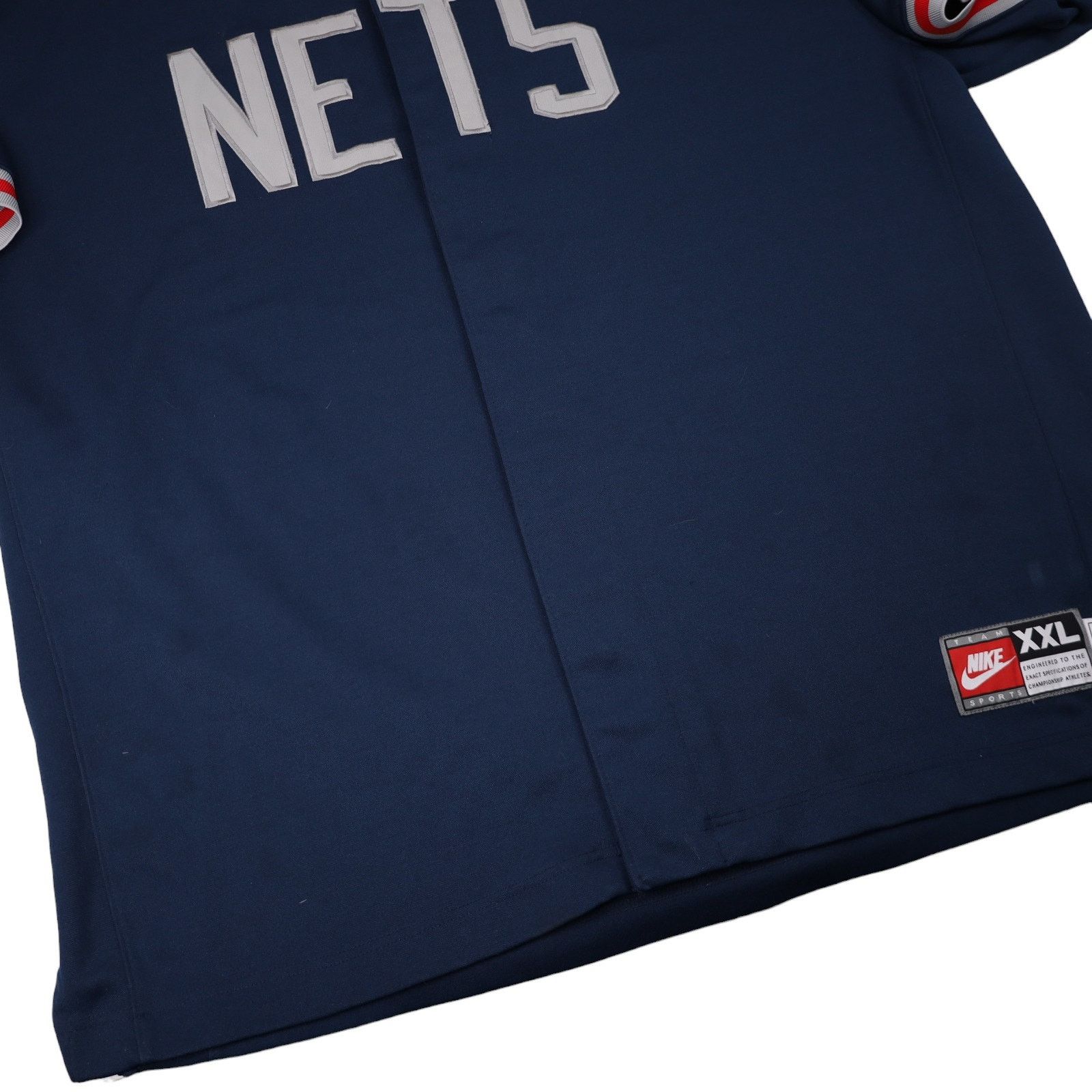 MLB × Nike × Vintage Vintage Nike New Jersey Nets Snap Down Warm Up Jersey Shirt Size US XXL / EU 58 / 5 - 3 Thumbnail