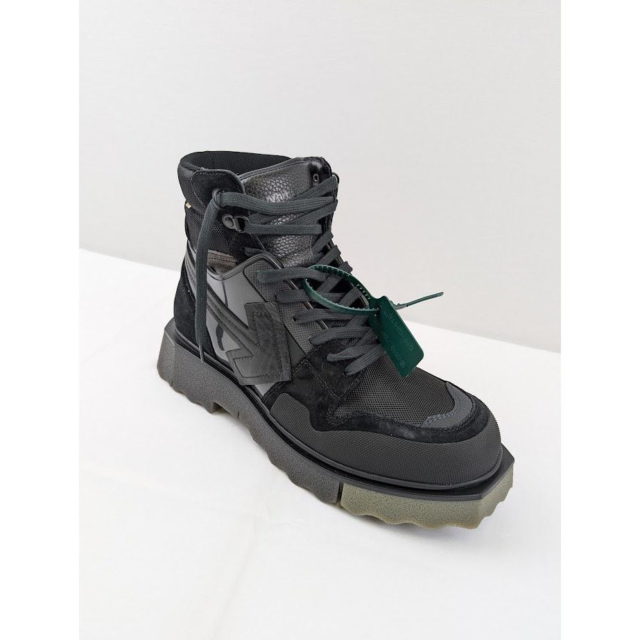 Off-White o1rshd1 Hiking Sponge Sneaker Boots in Black / Khaki Size US 9 / EU 42 - 3 Thumbnail