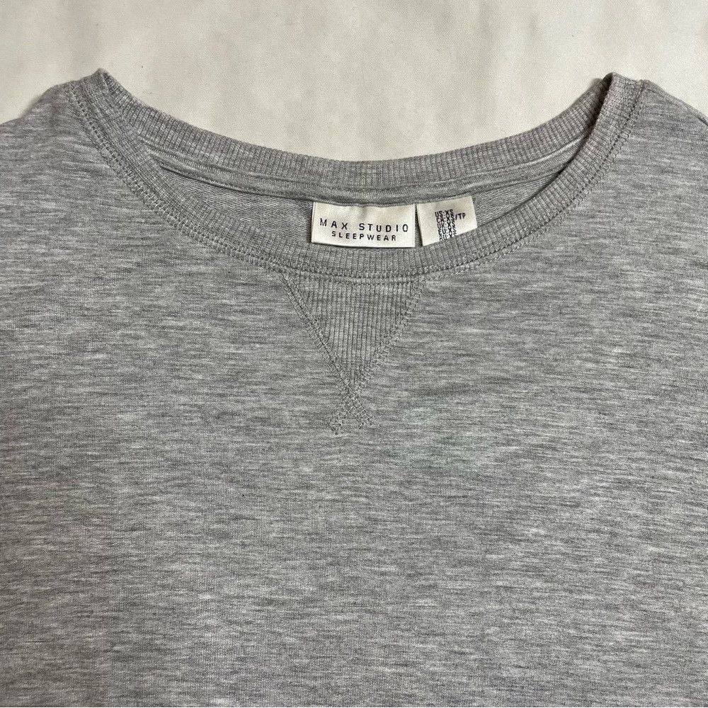 Other New Max Studio Sleepwear Grey Long Sleeve Top Size XS Size XS / US 0-2 / IT 36-38 - 9 Thumbnail