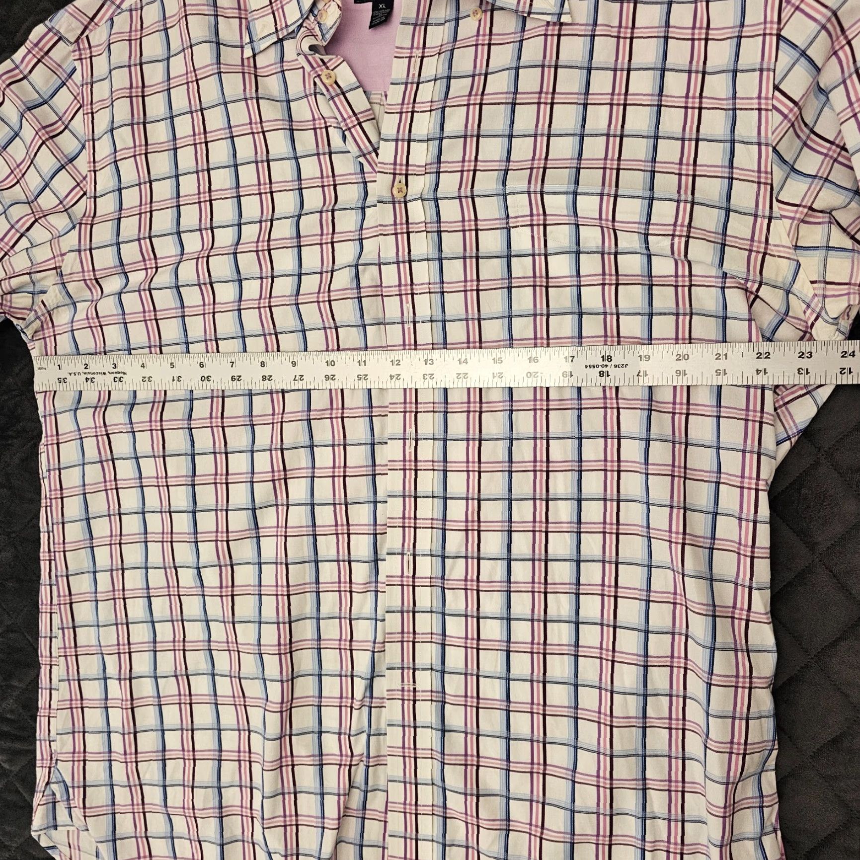 Tommy Hilfiger VINTAGE Tommy Hilfiger Shirt Button-Down Plaid Long Sleeve Men's XL White 2 Ply Cotton Logo Size US XL / EU 56 / 4 - 5 Thumbnail