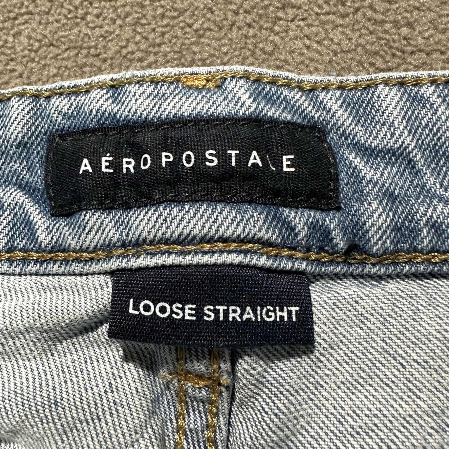 Vintage Aéropostale Jeans Men 32x32 Blue Denim Light Wash Straight Classic 5-Pocket Regular Fit Size 32 Size US 32 / EU 48 - 6 Thumbnail