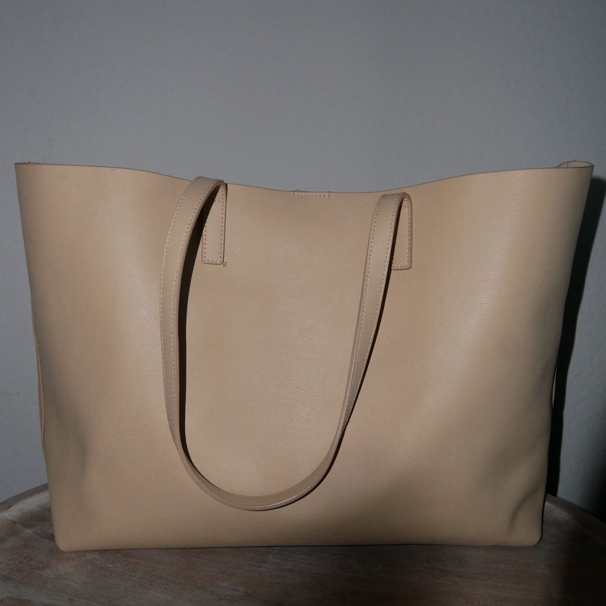 Yves Saint Laurent Shopping Saint Laurent In Leather - Dark Beige Size ONE SIZE - 5 Thumbnail