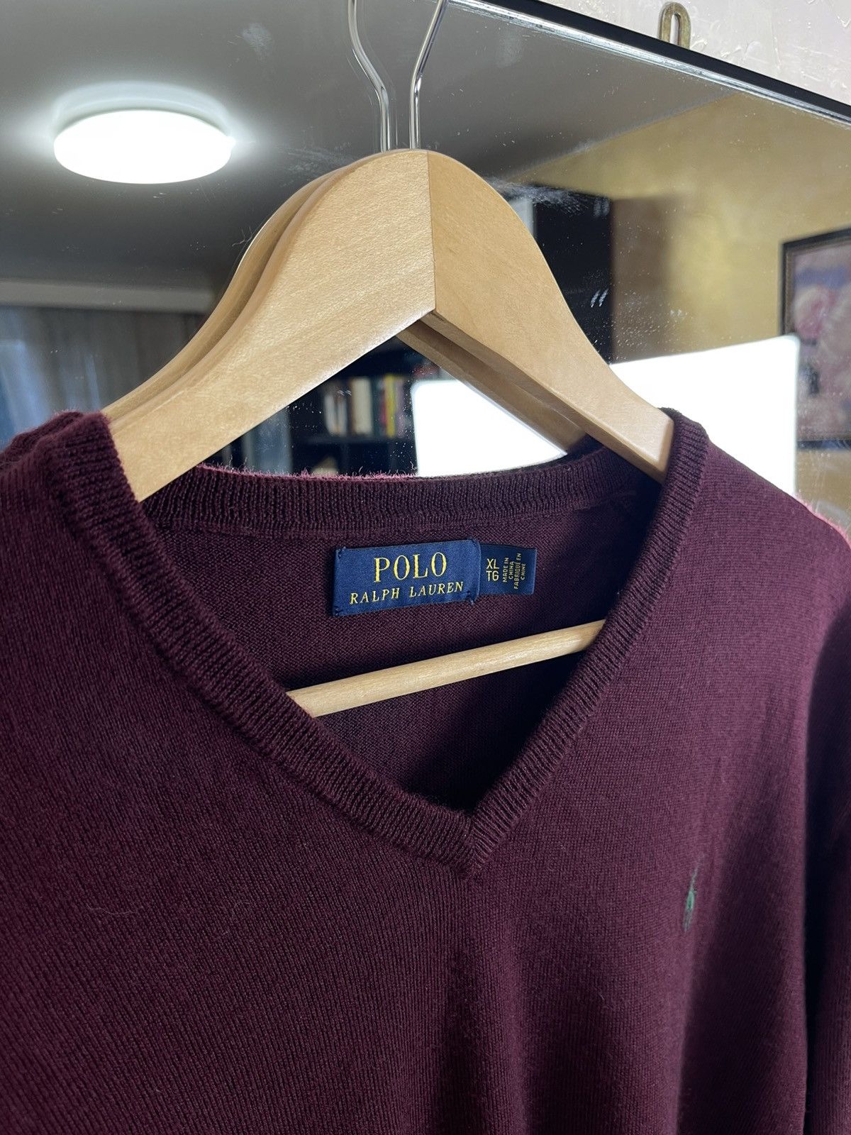Polo Ralph Lauren Polo Ralph Lauren Premium Merino Wool V-Neck Knit Sweater Size US XL / EU 56 / 4 - 2 Thumbnail