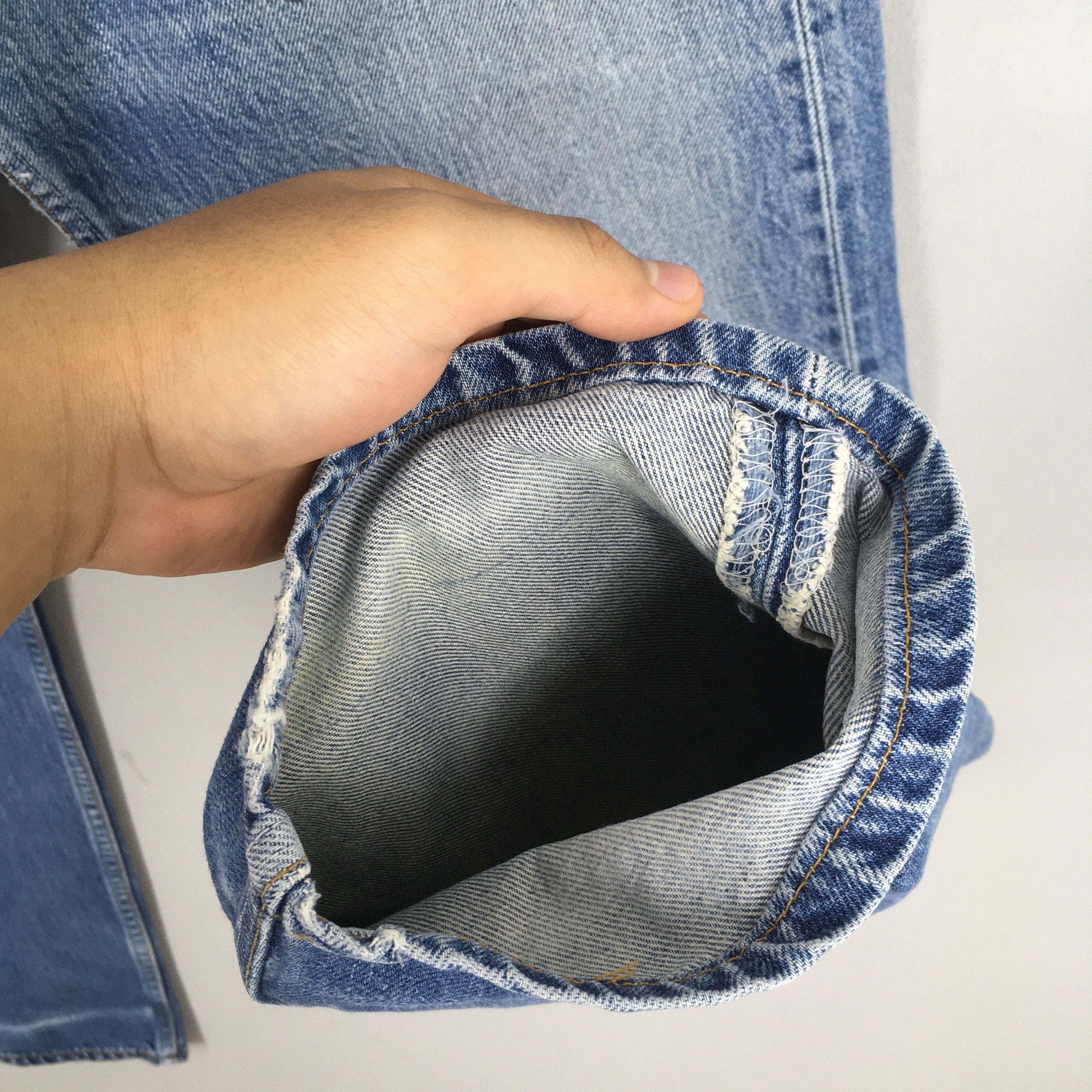 Levi's Size 31x30 Vintage 90s Levi's 501 Faded Blue Jeans S179 Size US 31 - 5 Thumbnail