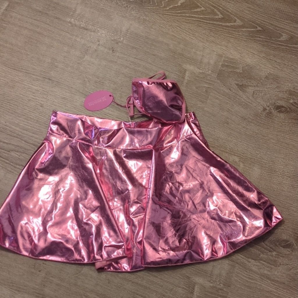 Other Avidlove chrome pink skirt and g-string thong size large Size 28" / US 6 / IT 42 - 1 Thumbnail