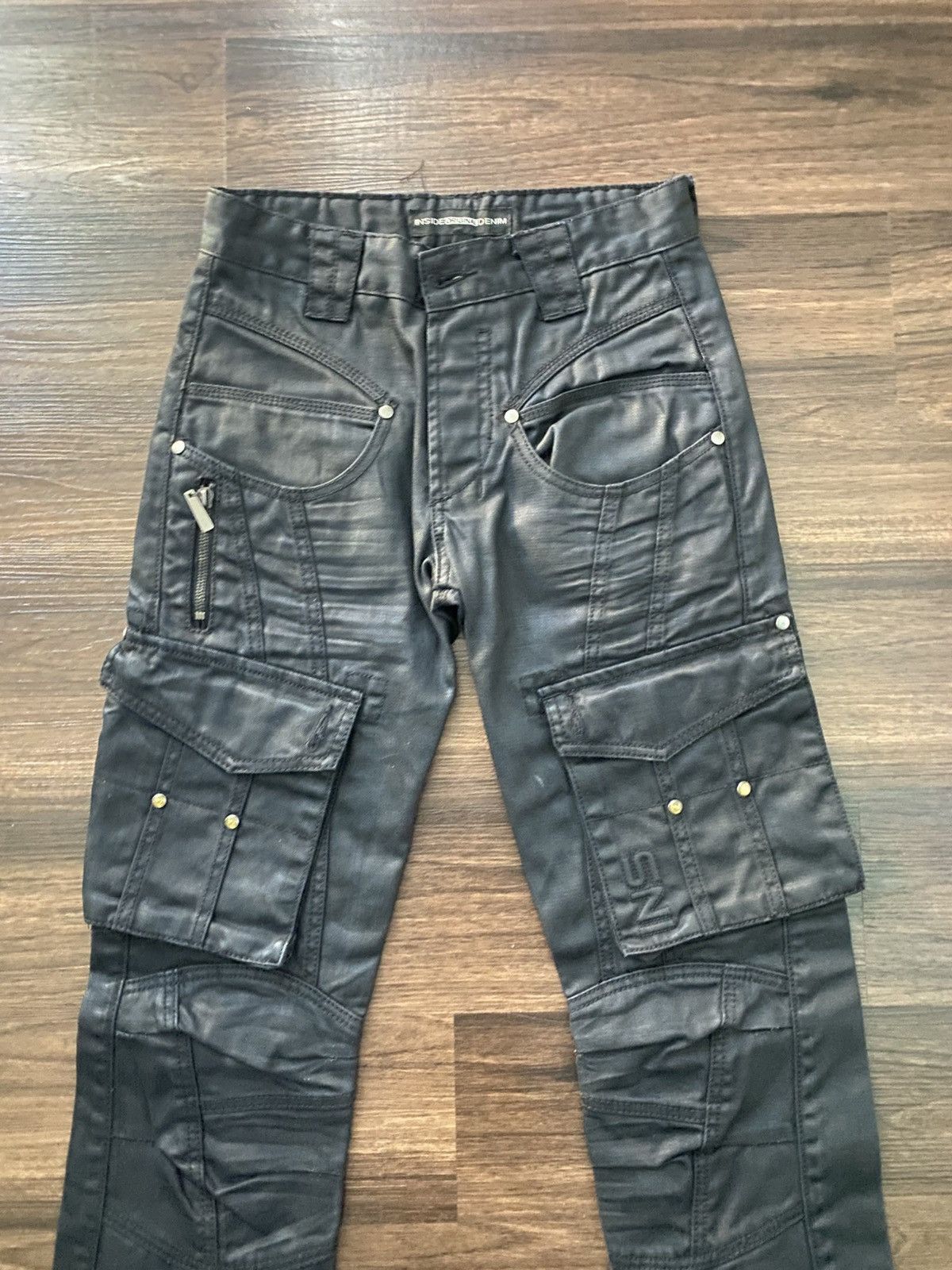 Other Waxed Black Biker Denim Size US 30 / EU 46 - 2 Thumbnail