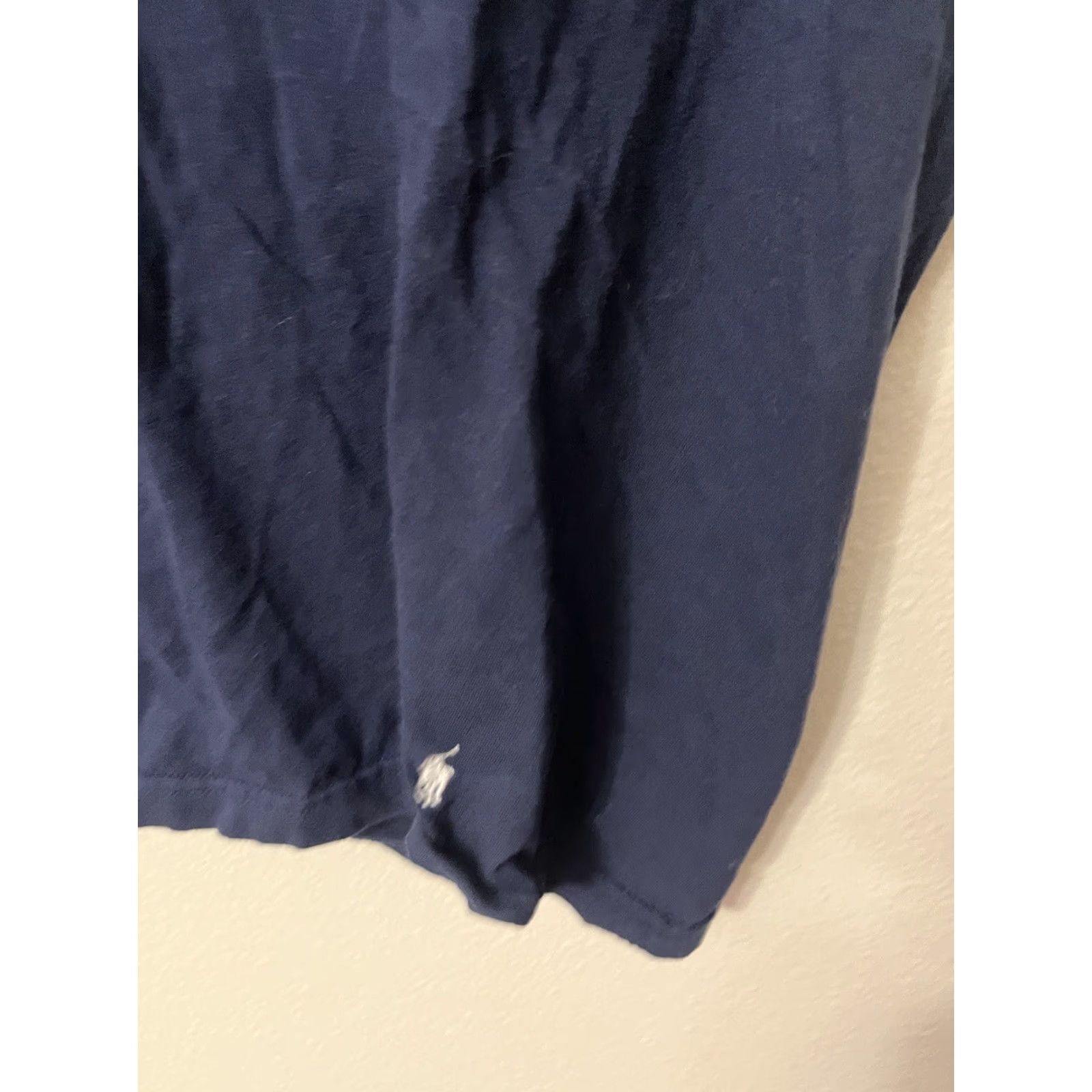 Polo Ralph Lauren Polo Ralph Lauren Shirt Adult Large Navy Blue Cotton Sleep Shirt Long Sleeve V-Neck Logo Classic Mens Size US L / EU 52-54 / 3 - 4 Thumbnail