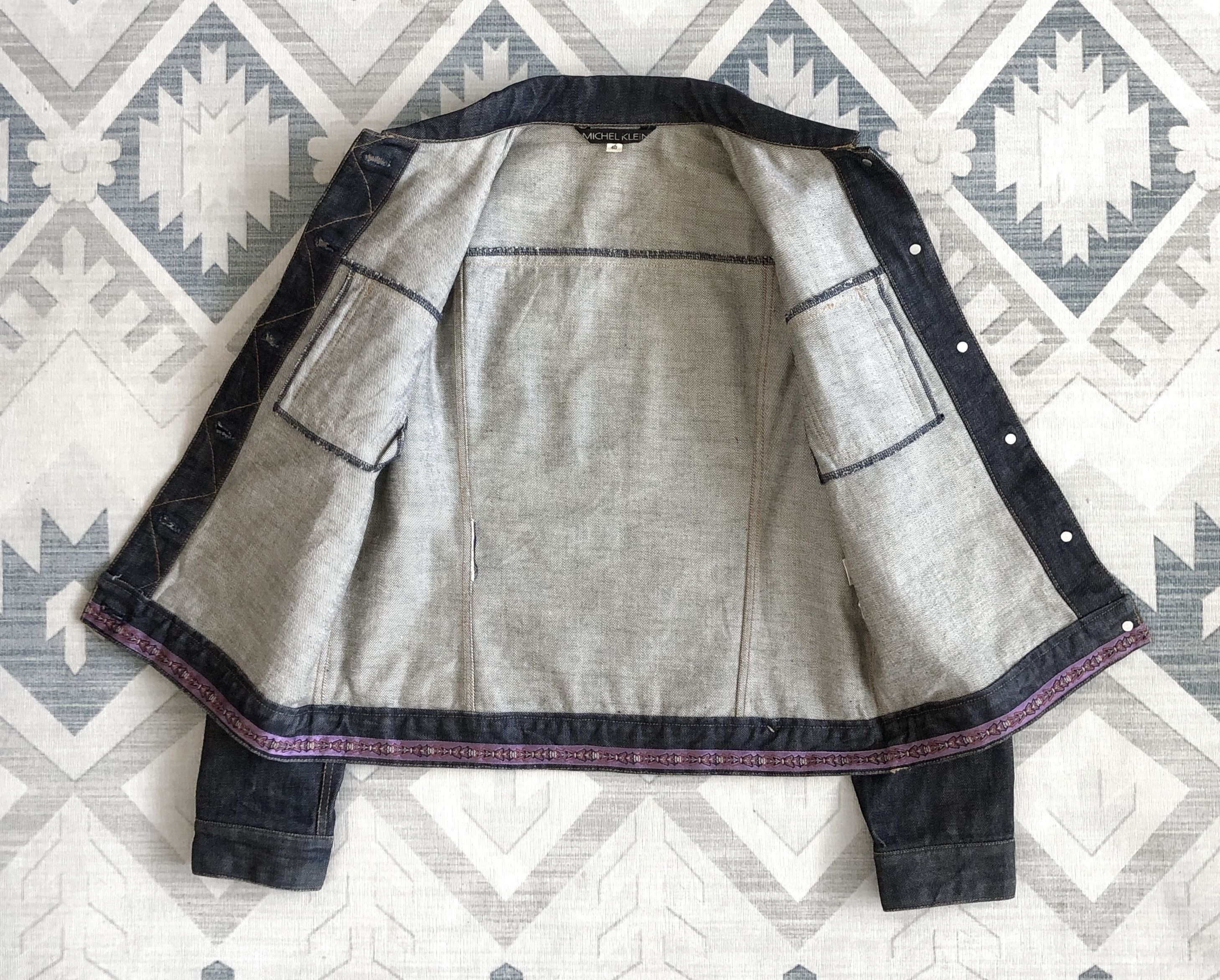 Michel Klein × Vintage VINTAGE MICHEL KLEIN DENIM JACKET Size S / US 4 / IT 40 - 4 Thumbnail