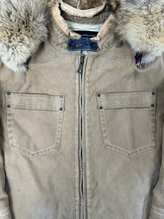 Dsquared2 AW2002 Dsquared2 Fur Hooded Beige Jacket Size US M / EU 48-50 / 2 - 7 Thumbnail