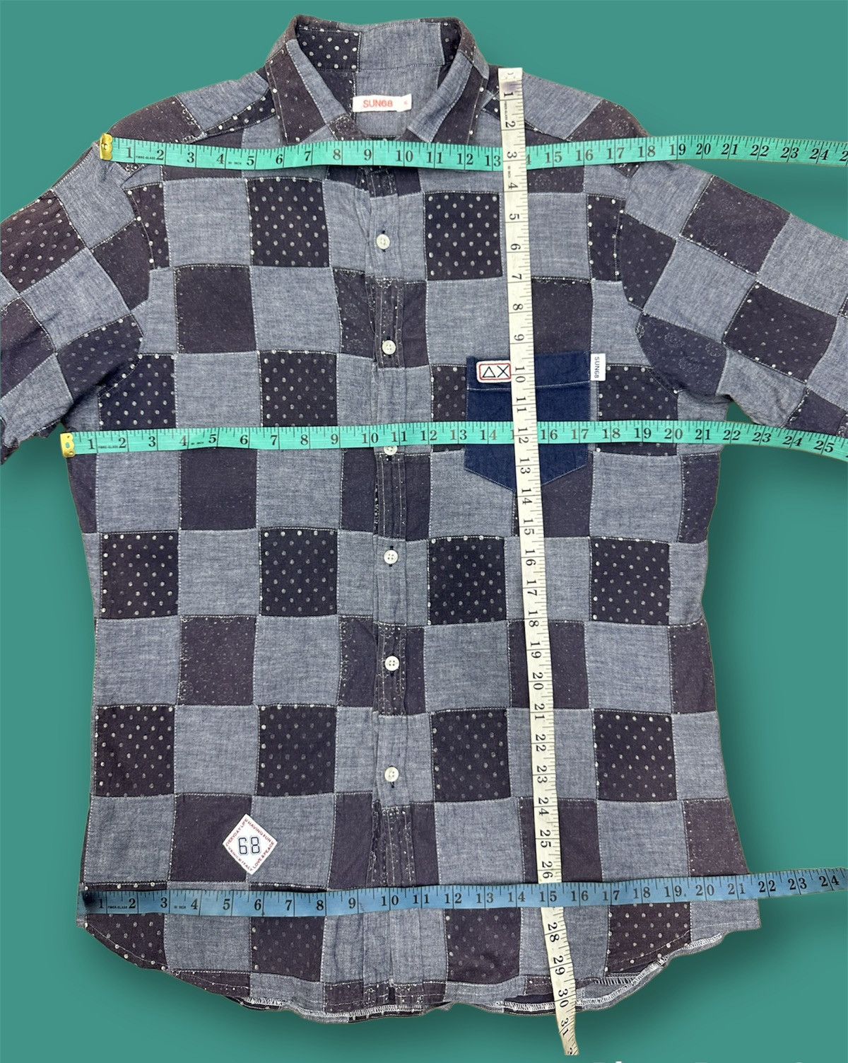 Japanese Brand × Sun Surf × Vintage Vintage Sun 68 Patchwork Shirt A228 Size US M / EU 48-50 / 2 - 4 Thumbnail