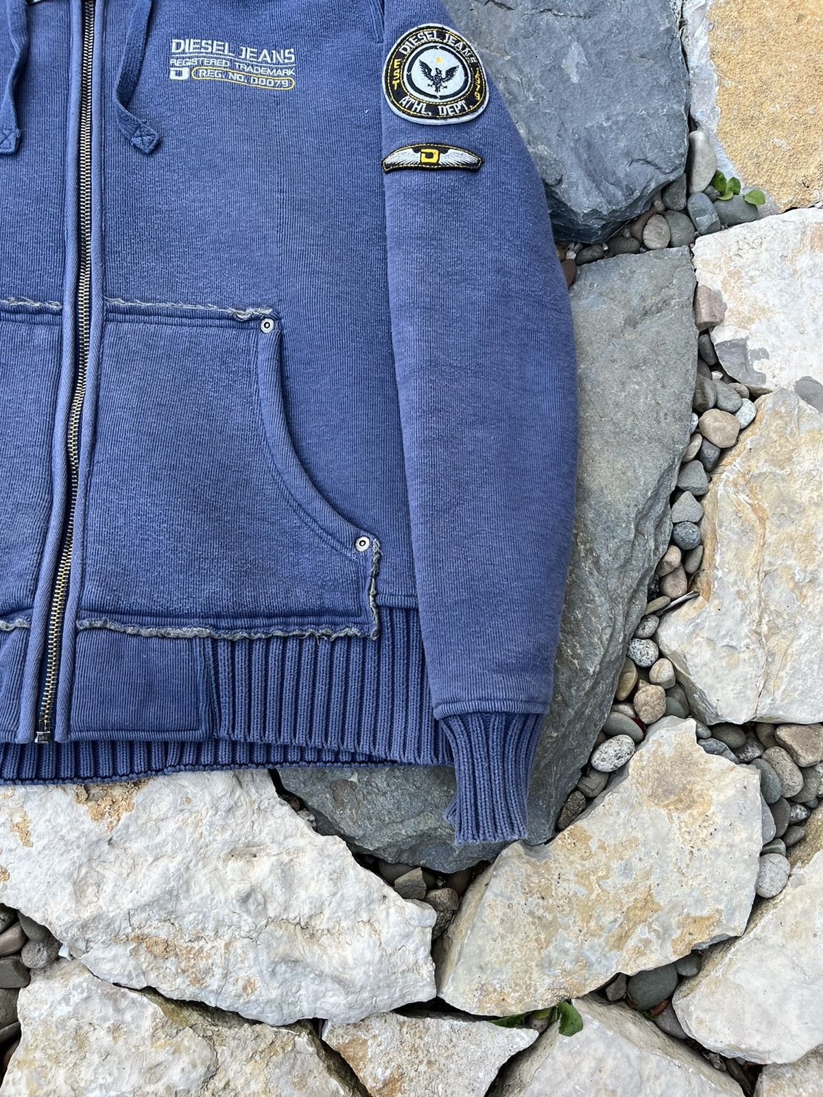Diesel × Vintage Vintage Diesel jeans y2k heavy fur zip hoodie sherpa jacket Size US M / EU 48-50 / 2 - 10 Thumbnail
