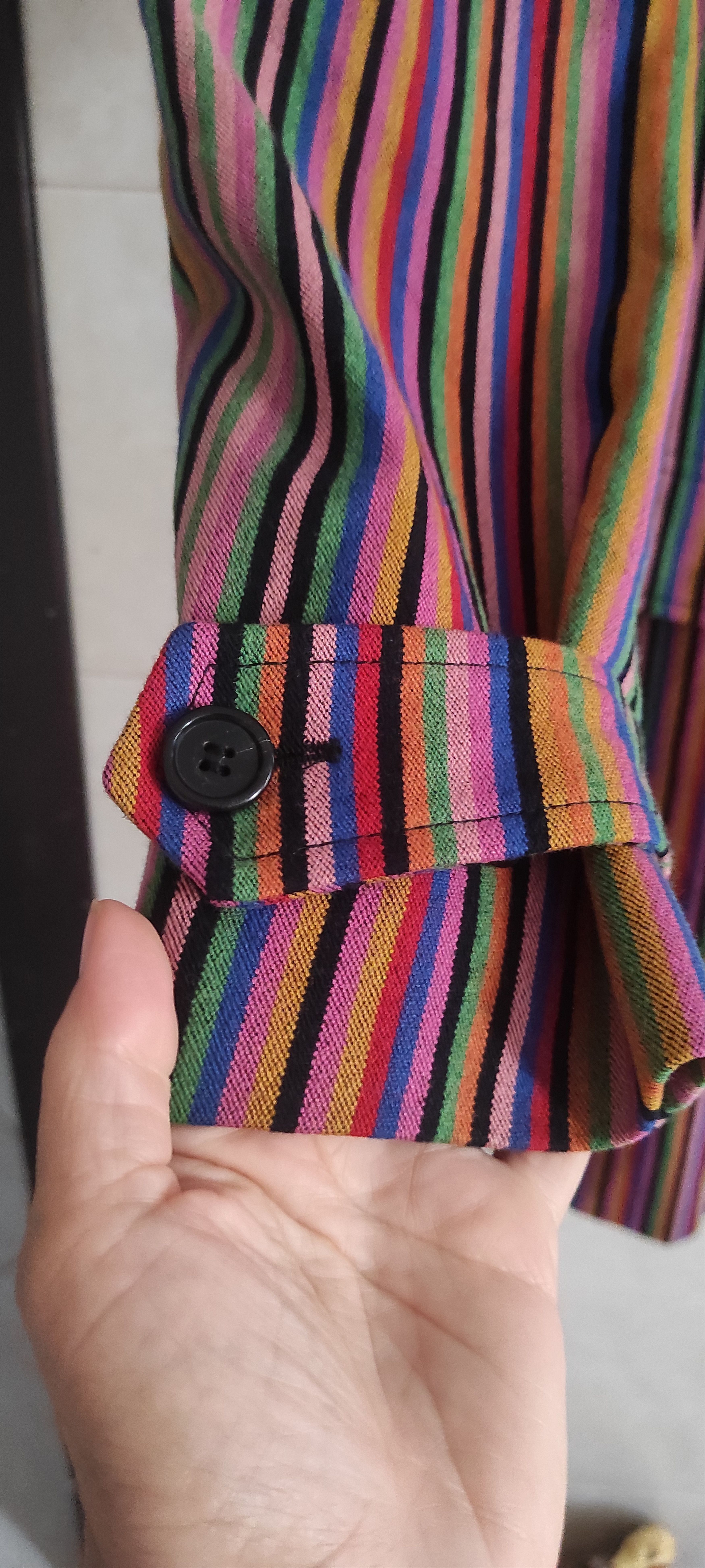 Hugo × Hugo Boss Hugo Boss Women Coat Fitted Velvet Multicolor Stripe Italian Size L / US 10 / IT 46 - 15 Thumbnail