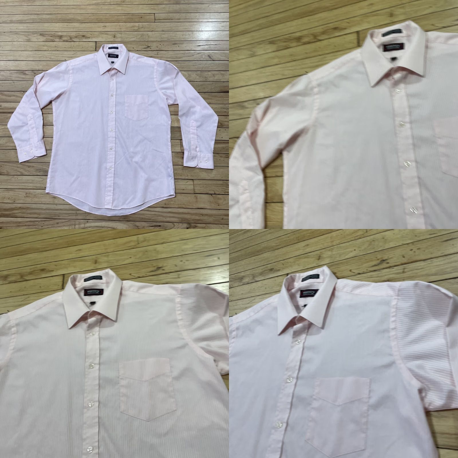 Pinko SURREY SOPHISTICATES Lightweight Shirt Mens 16 32/33 Pink Subtle Stripe Collared Button-Up Shirt Size US L / EU 52-54 / 3 - 9 Thumbnail