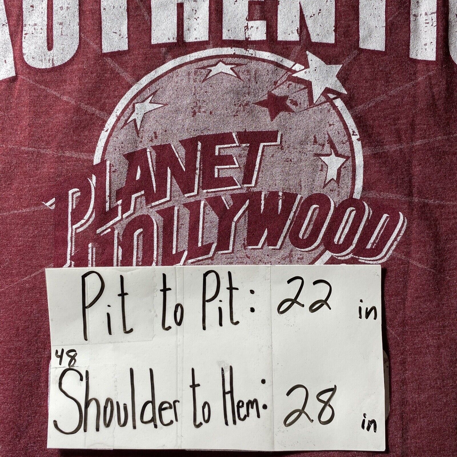 Planet Hollywood Planet Hollywood Orlando Large Red Short Sleeve Graphic Tee Size US L / EU 52-54 / 3 - 9 Thumbnail