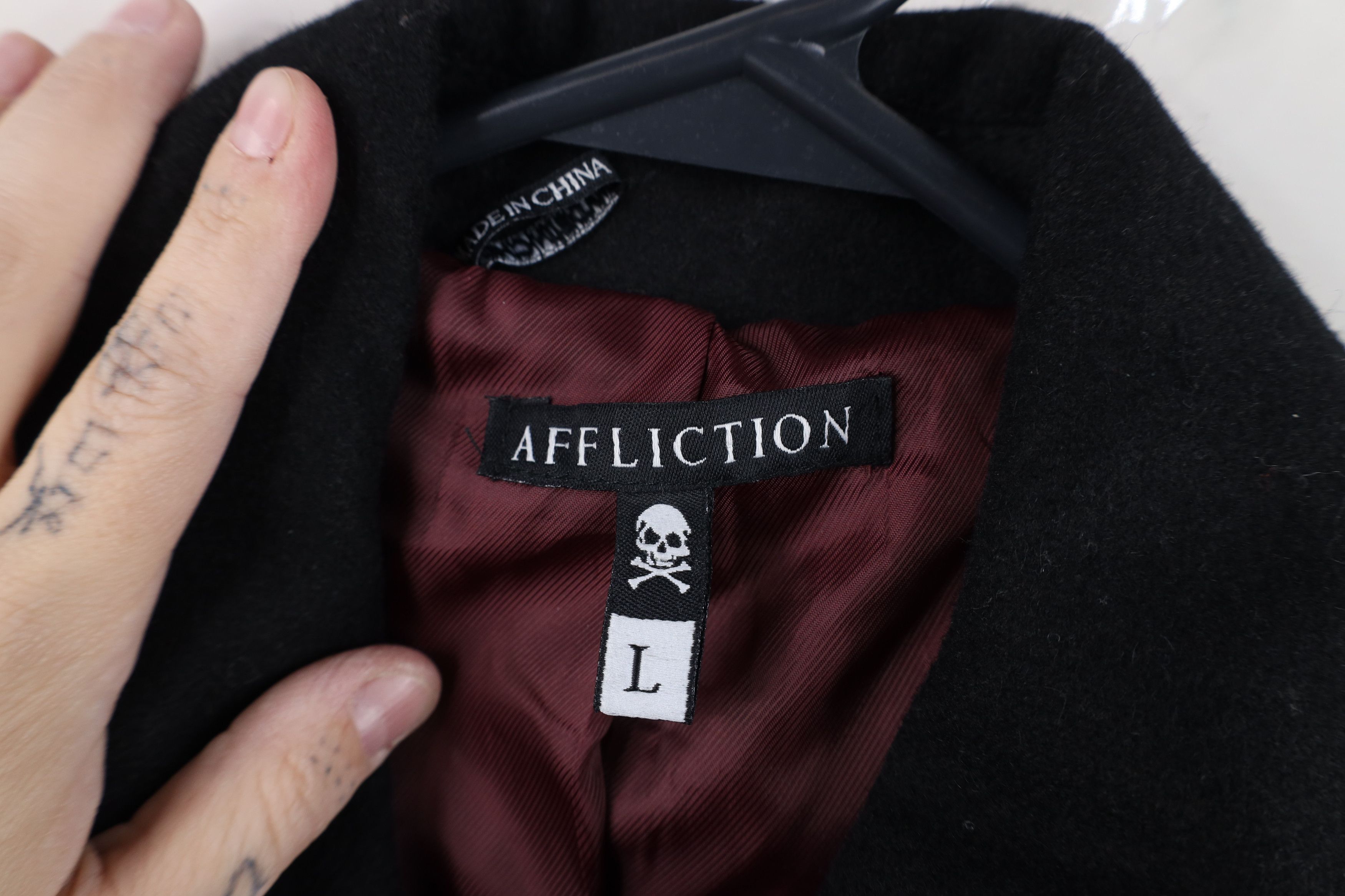 Affliction Affliction Cross UFC MMA Fighting Peacoat Jacket Black Size US L / EU 52-54 / 3 - 7 Thumbnail