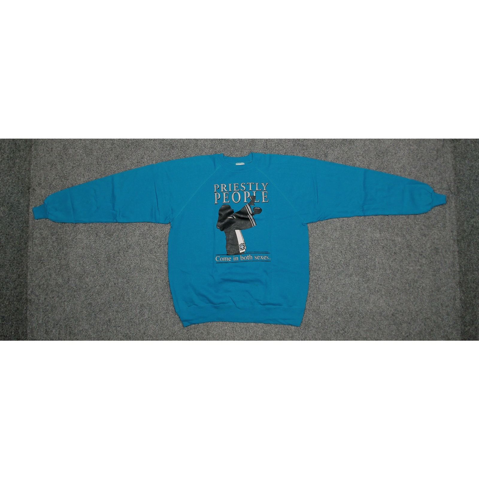 Hanes Hanes Vintage 90s Priestly People 50/50 Raglan Sweatshirt Size XL / US 12-14 / IT 48-50 - 5 Thumbnail