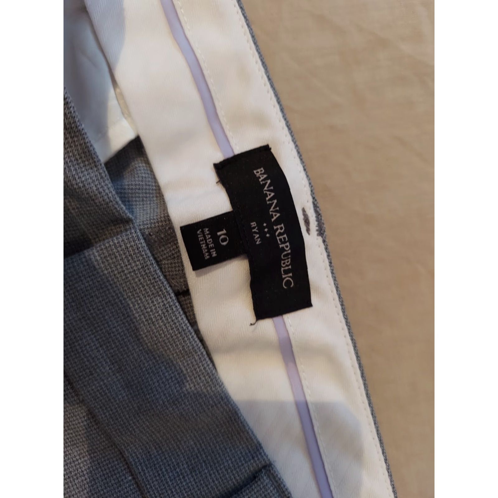 Banana Republic Womens Banana Republic Dress Pants 10 Gray Slacks Chino Trousers Pants Dress Size 32" / US 10 / IT 46 - 4 Thumbnail