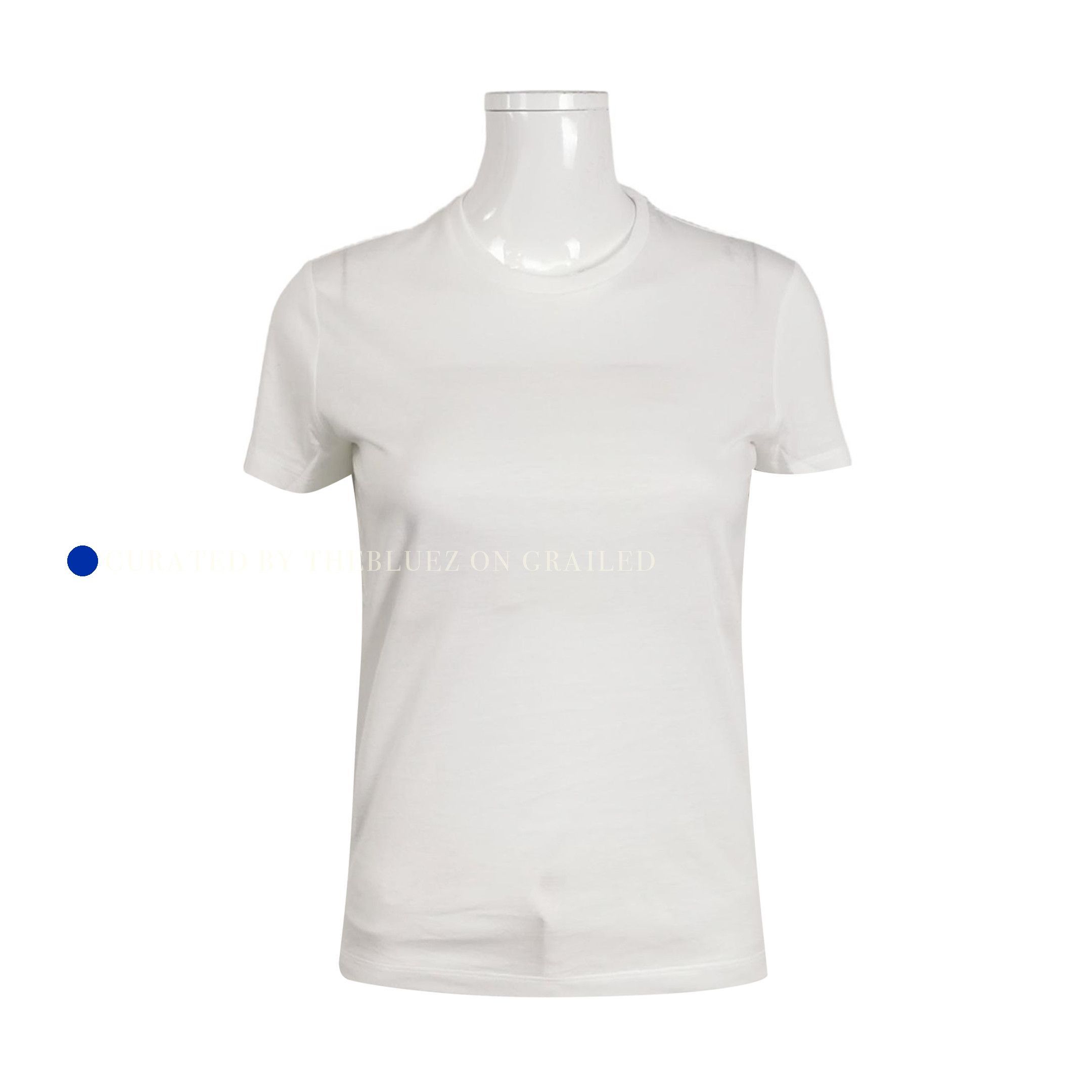 Prada Classic White Cotton T-Shirt in Size S Size US S / EU 44-46 / 1 - 1 Thumbnail